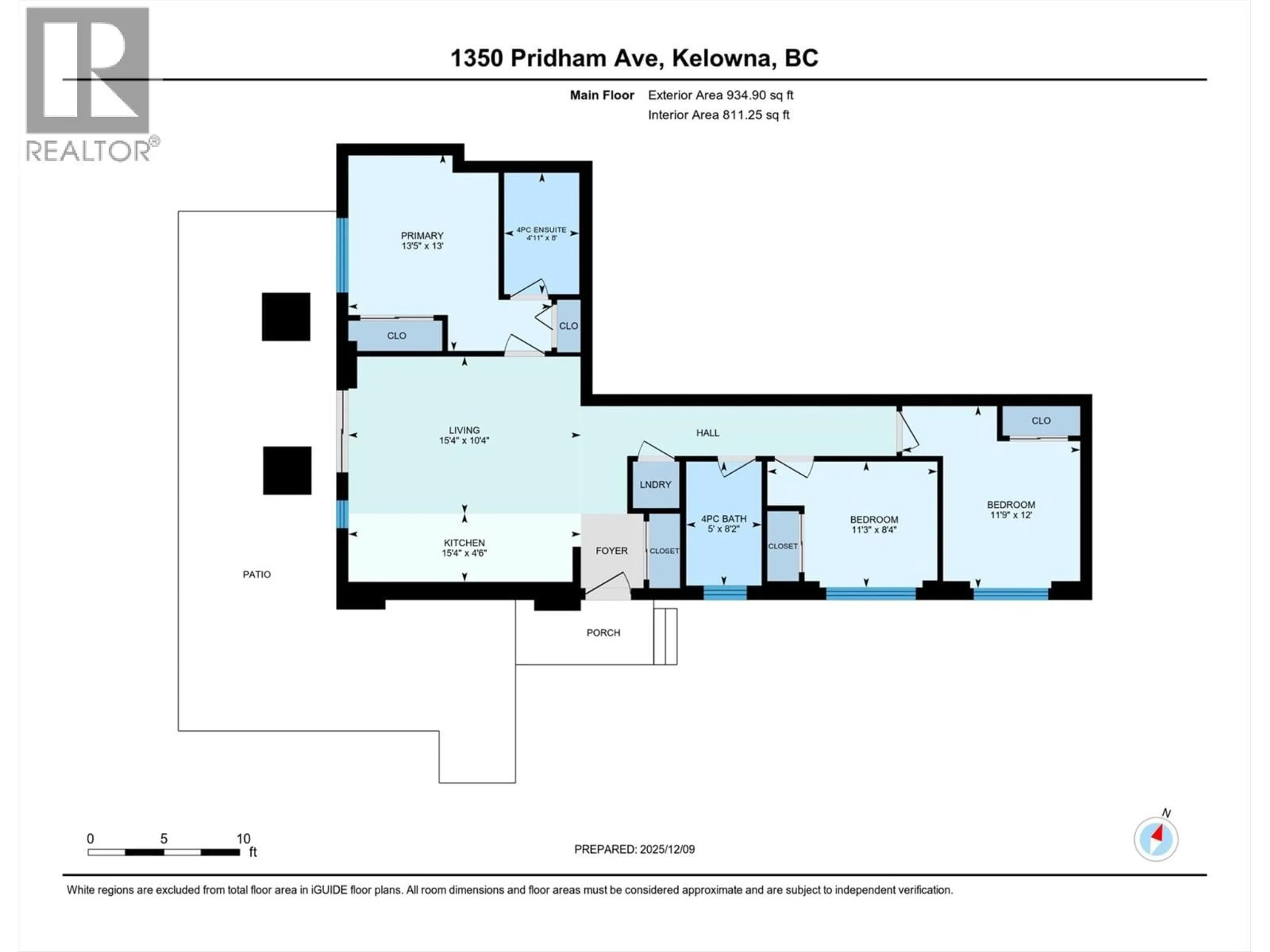 Floor plan for 1350 PRIDHAM AVENUE, Kelowna British Columbia V1Y0P7