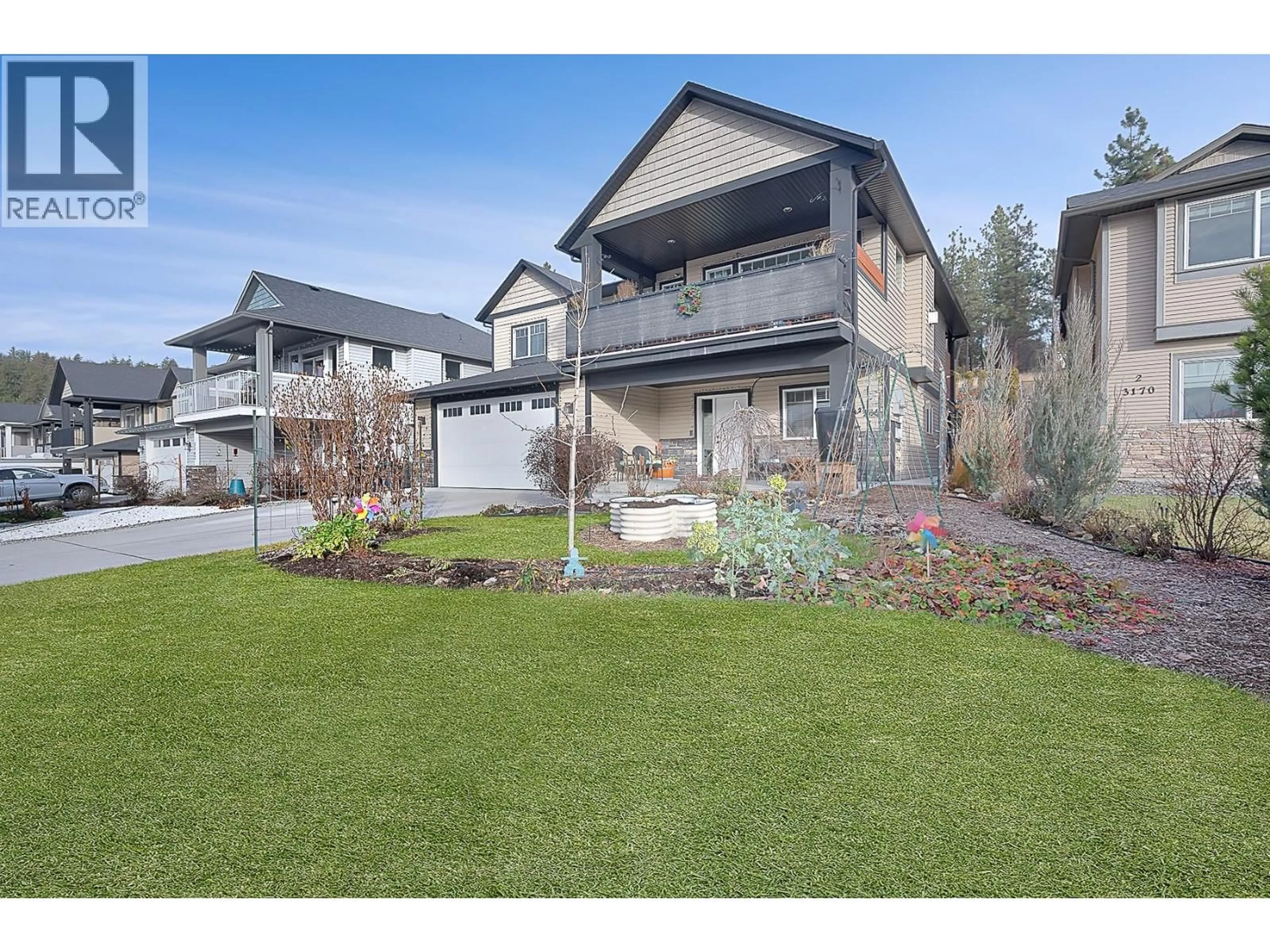 A pic from outside/outdoor area/front of a property/back of a property/a pic from drone, unknown for 3166 MUSTANG COURT, Kelowna British Columbia V1V3A9