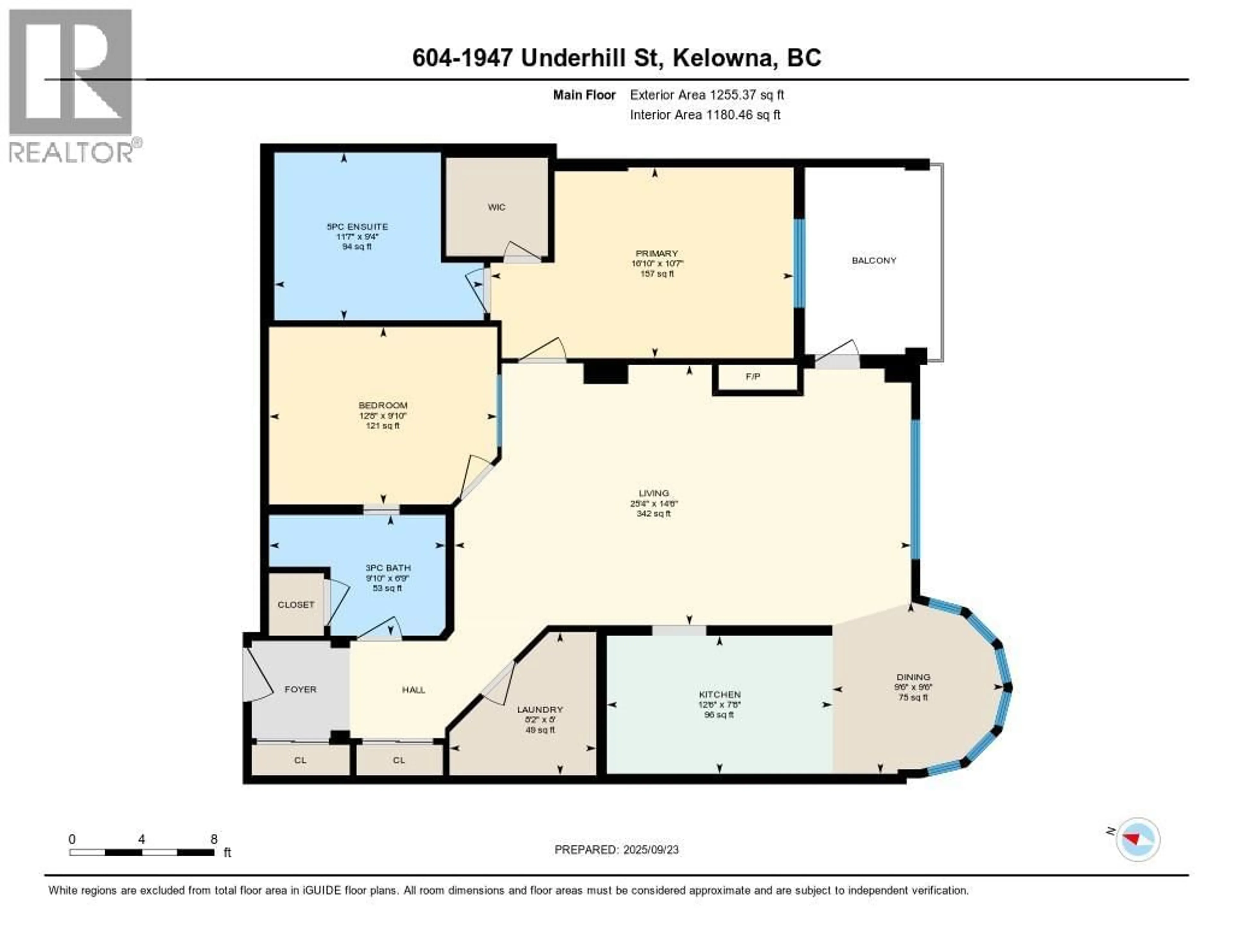 Floor plan for 604 - 1947 UNDERHILL STREET, Kelowna British Columbia V1X7Z5