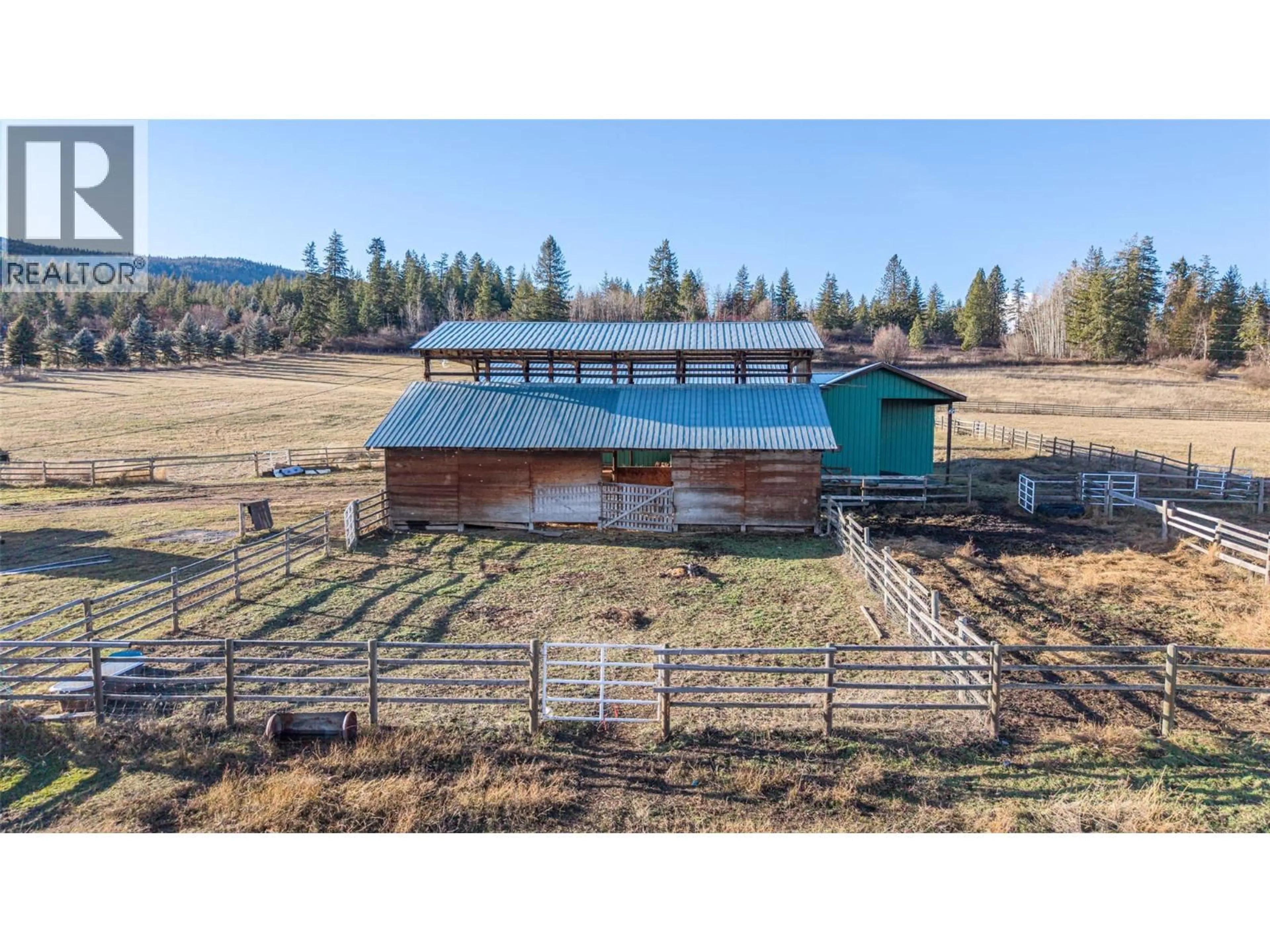 A pic from outside/outdoor area/front of a property/back of a property/a pic from drone, mountain view for 4435 HALLAM ROAD, Armstrong British Columbia V0E1B0