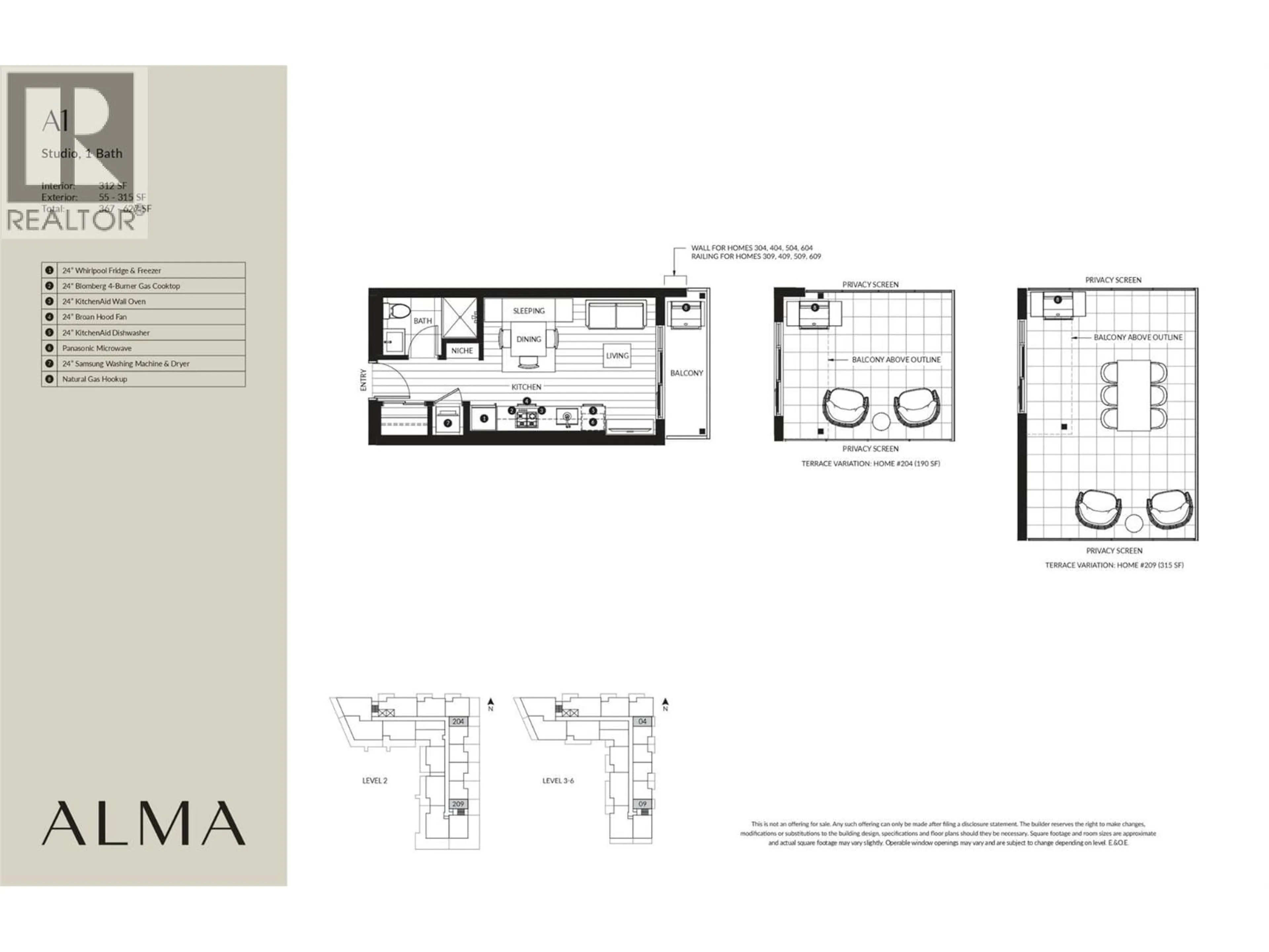 Floor plan for 309 - 3051 ABBOTT STREET, Kelowna British Columbia V1Y0P1