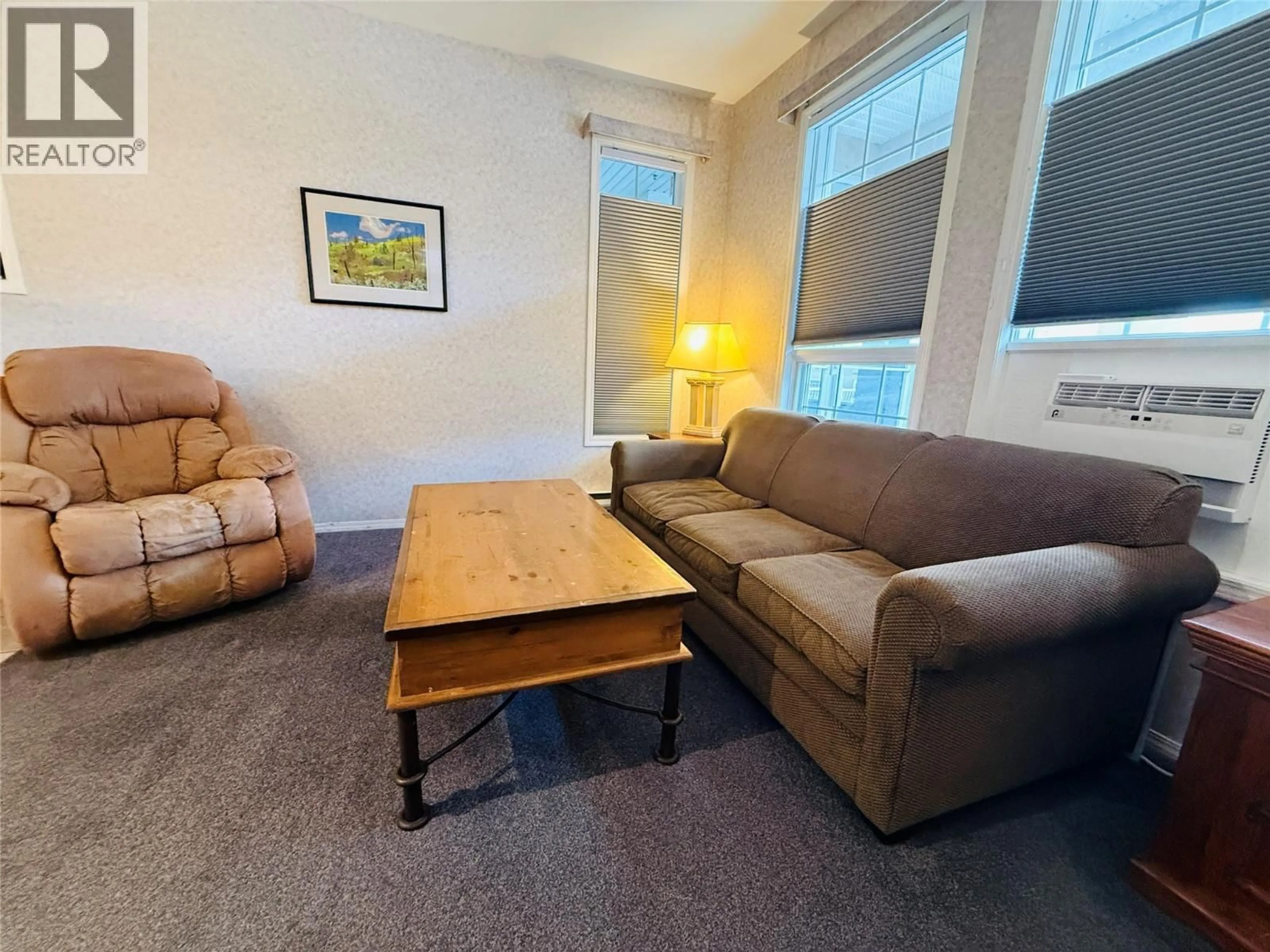Living room with furniture, carpet floor for 2007B - 5052 RIVERVIEW ROAD, Fairmont Hot Springs British Columbia V0B1L1
