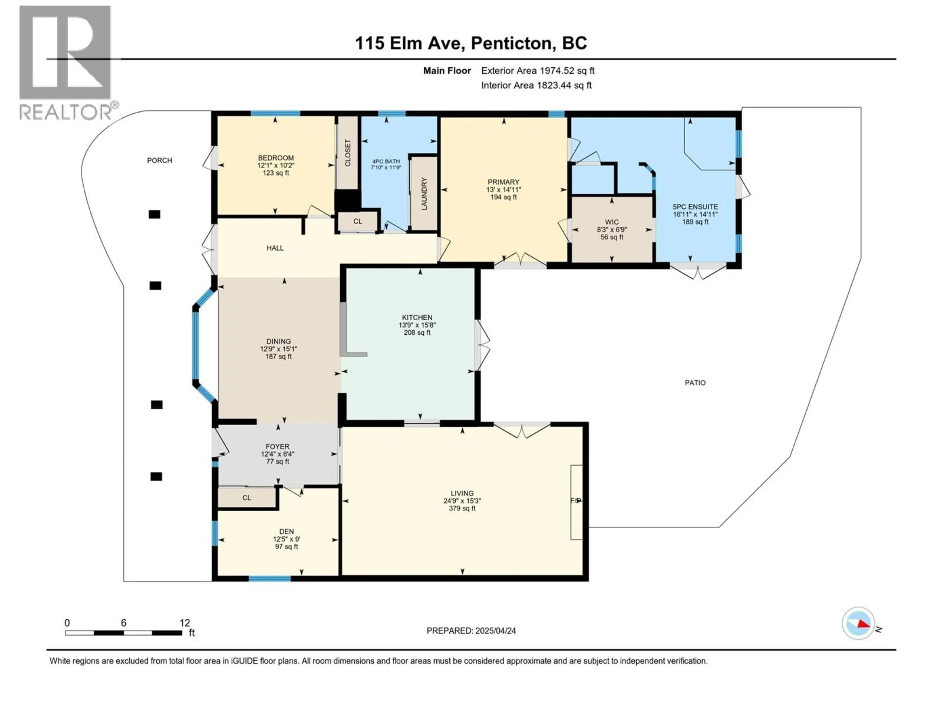 Floor plan for 115 ELM AVENUE, Penticton British Columbia V2A3W1