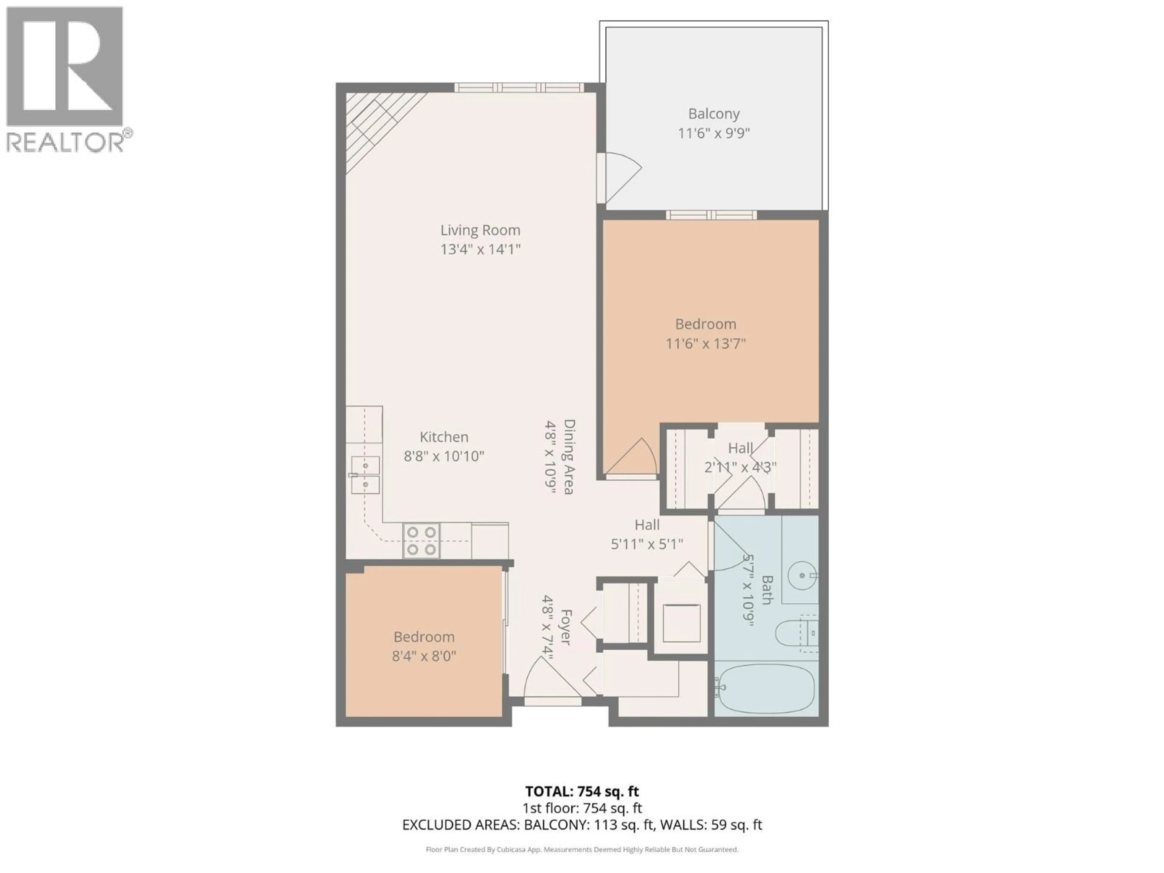 Floor plan for 1405 - 1875 COUNTRY CLUB DRIVE, Kelowna British Columbia V1V2W7
