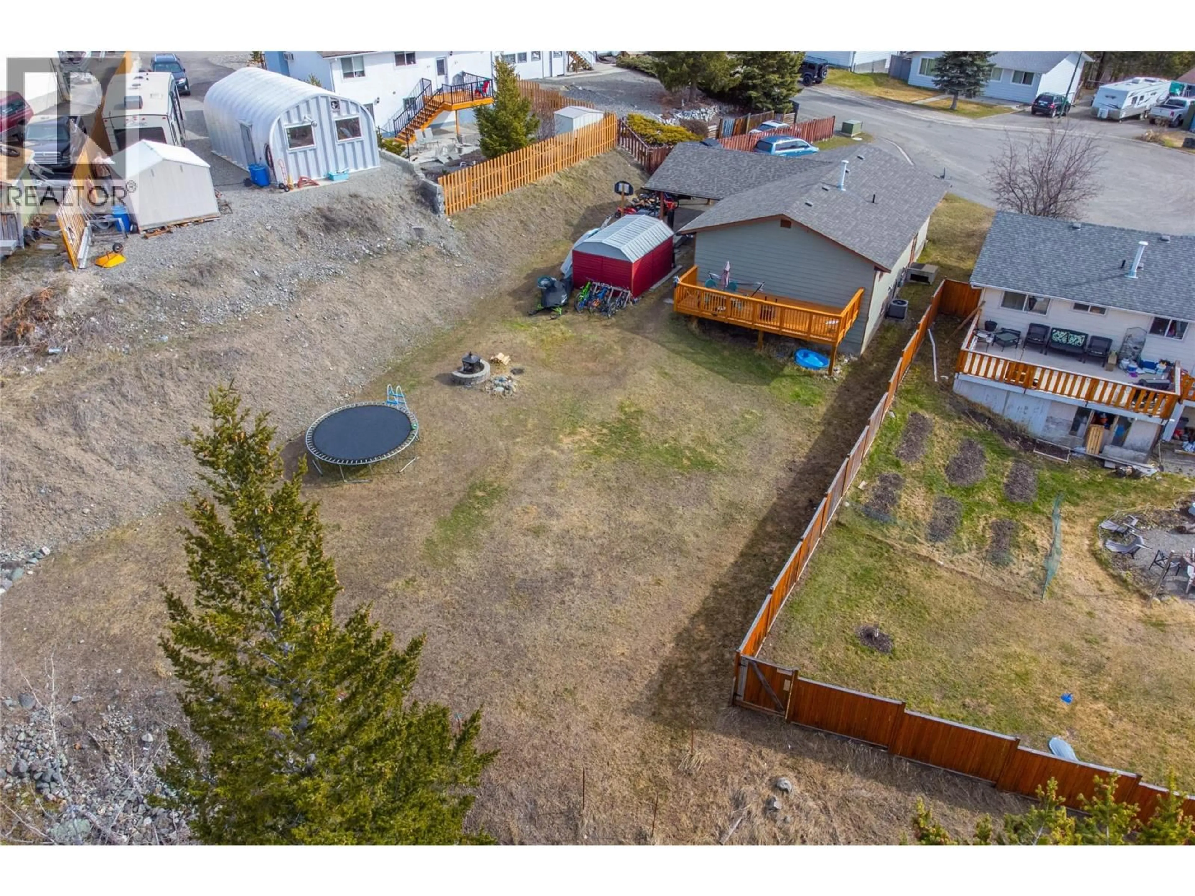 A pic from outside/outdoor area/front of a property/back of a property/a pic from drone, street for 292 JUNIPER DRIVE, Logan Lake British Columbia V0K1W0