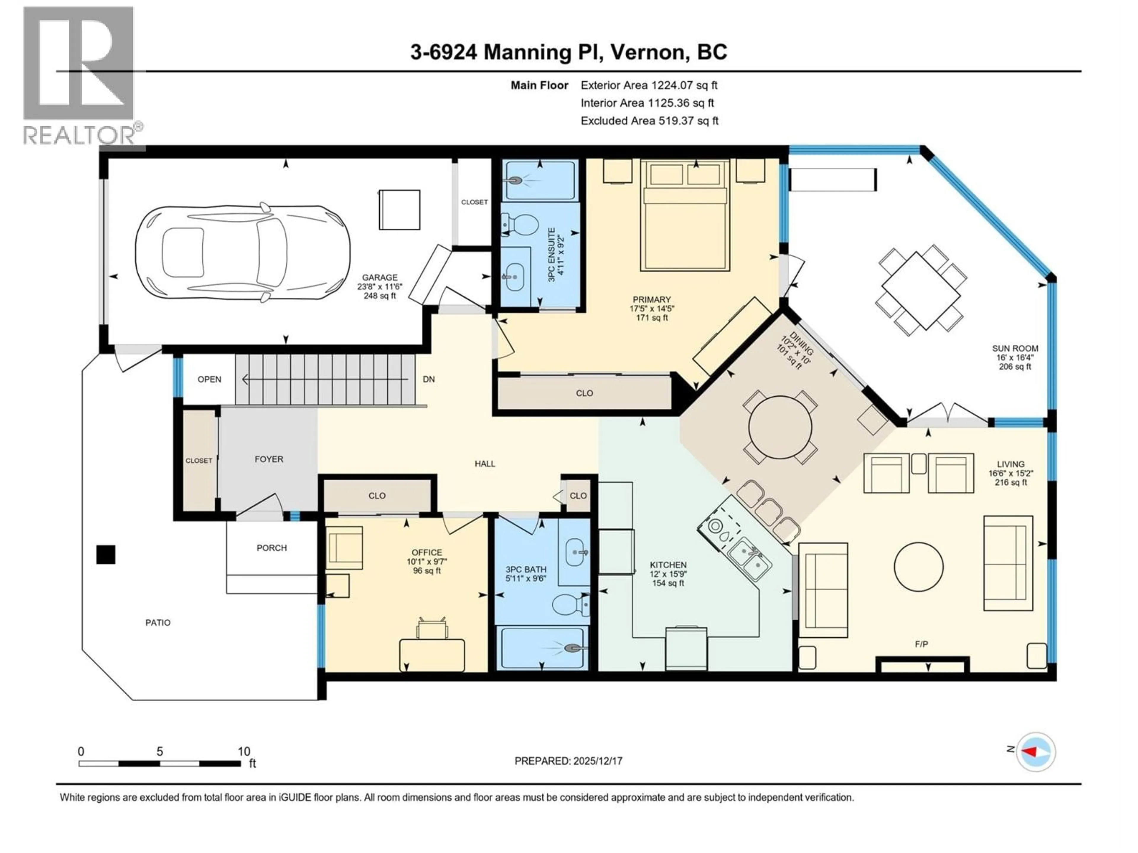 Floor plan for 3 - 6924 MANNING PLACE, Vernon British Columbia V1B2Y5