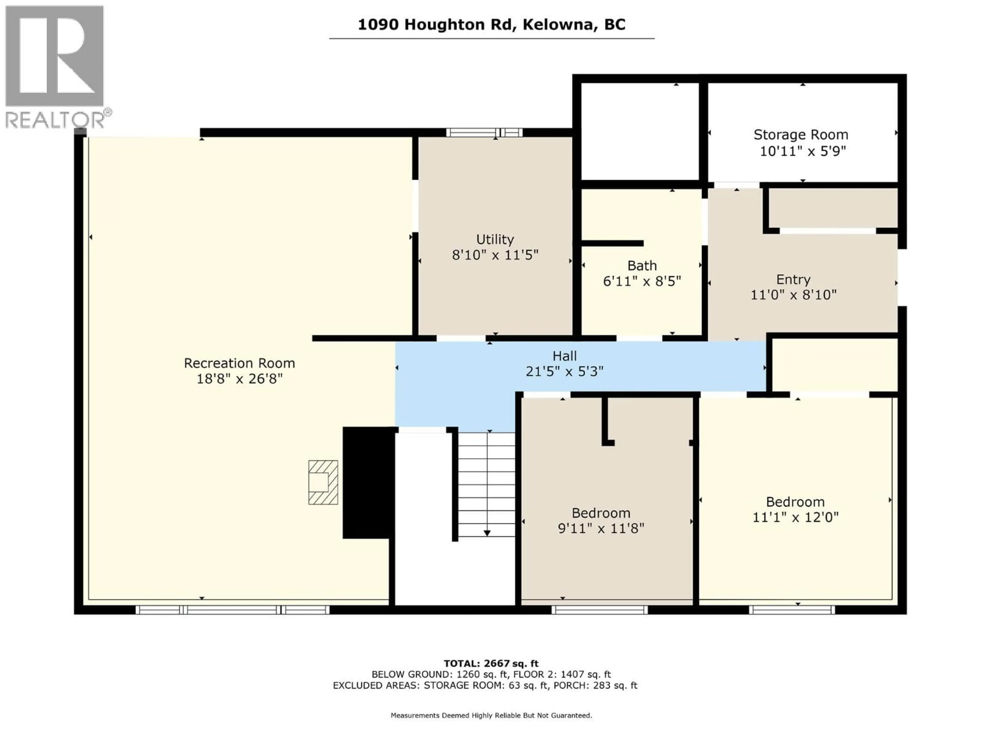 Floor plan for 1090 HOUGHTON ROAD, Kelowna British Columbia V1X6G8