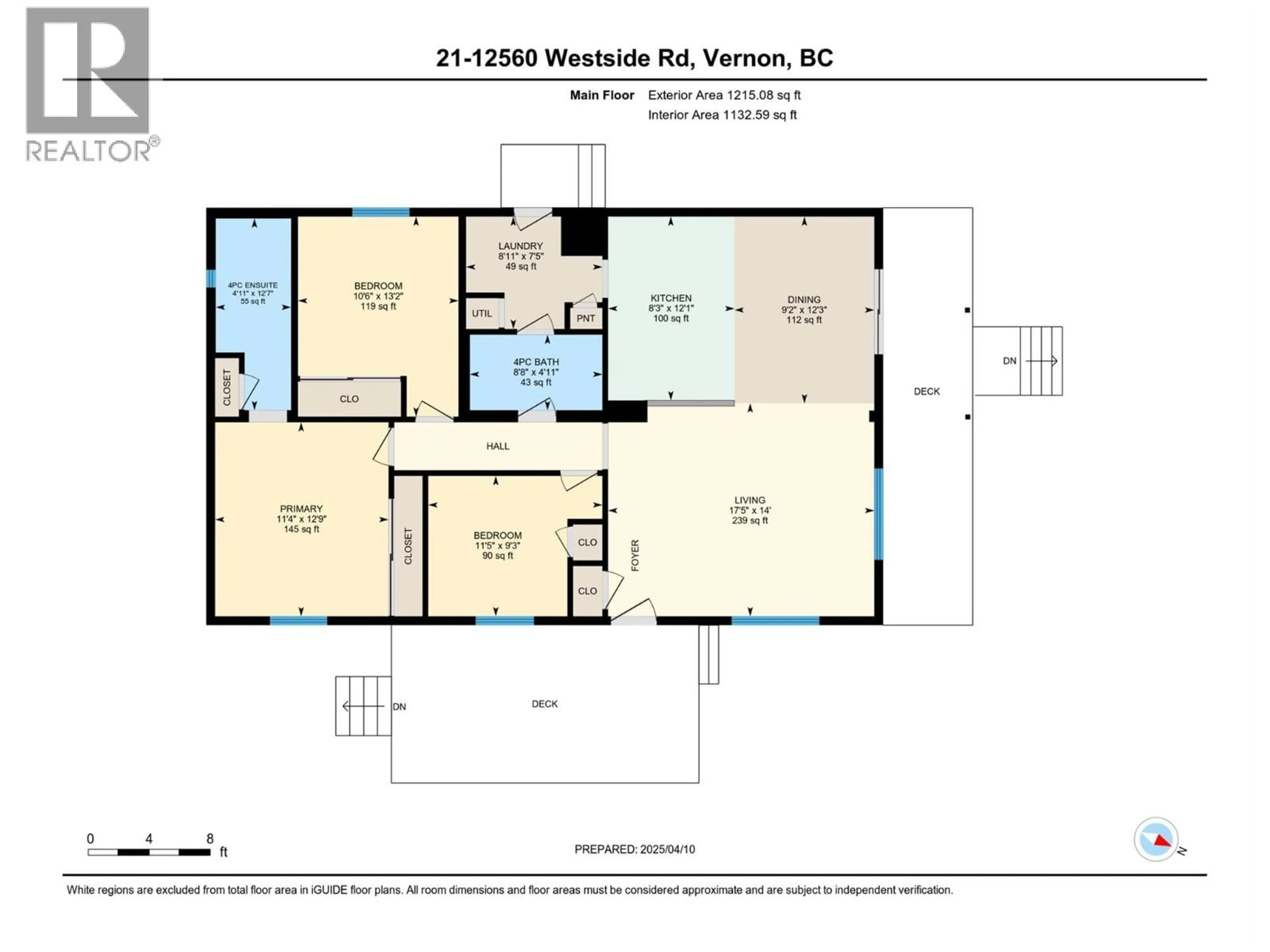 Floor plan for 21 - 12560 WESTSIDE ROAD, Vernon British Columbia V1H1S9