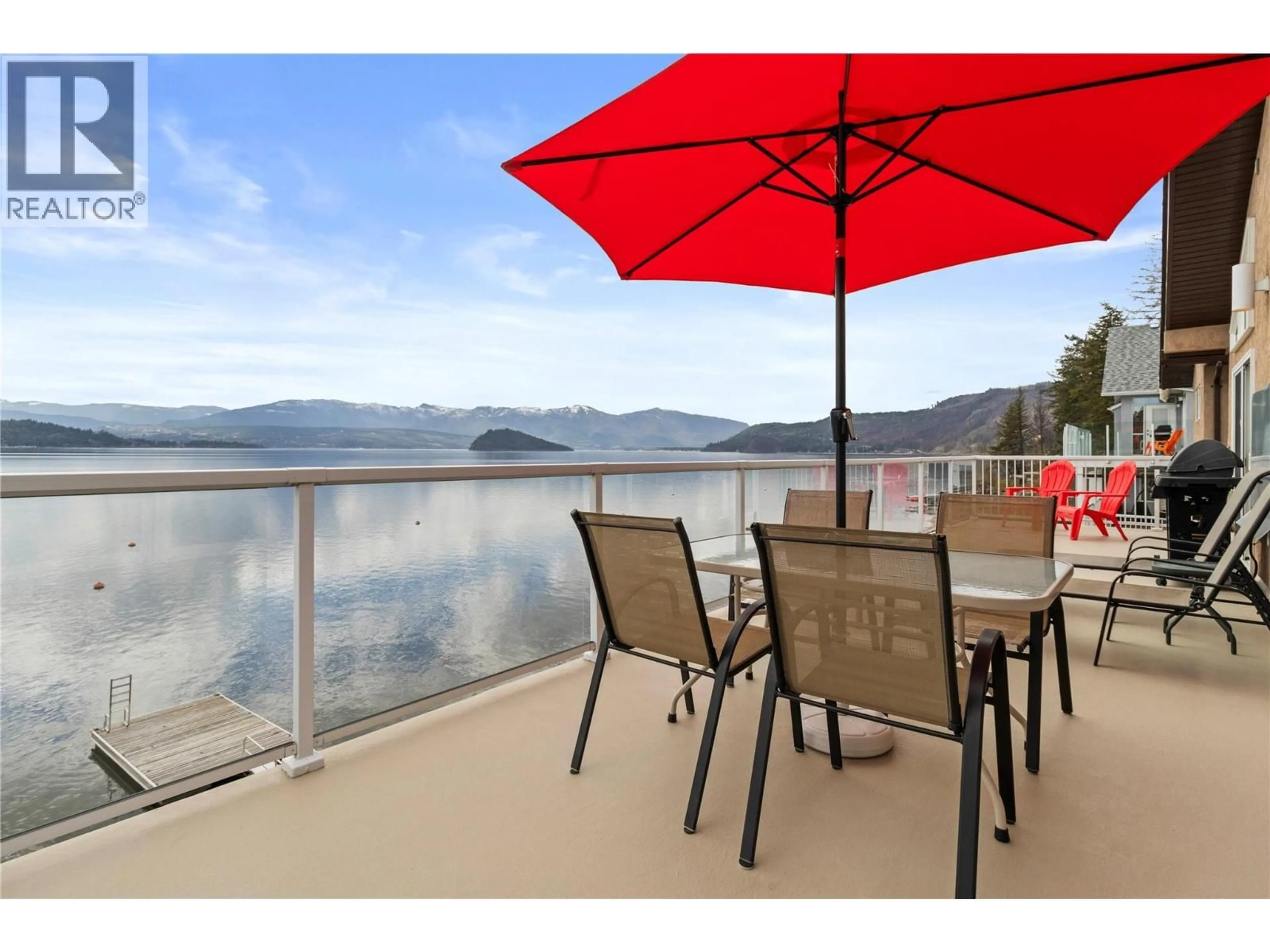 Patio, water/lake/river/ocean view for 5106 SQUILAX ANGLEMONT ROAD, Celista British Columbia V0E1M6