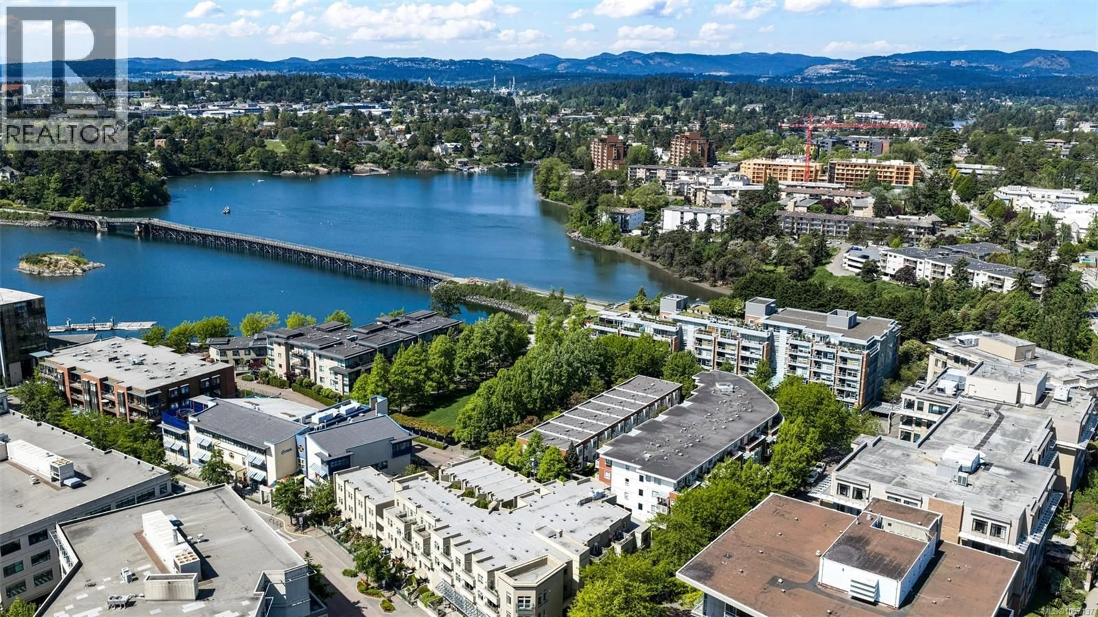 A pic from outside/outdoor area/front of a property/back of a property/a pic from drone, water/lake/river/ocean view for 109 - 380 WATERFRONT CRESCENT, Victoria British Columbia V8T5K3