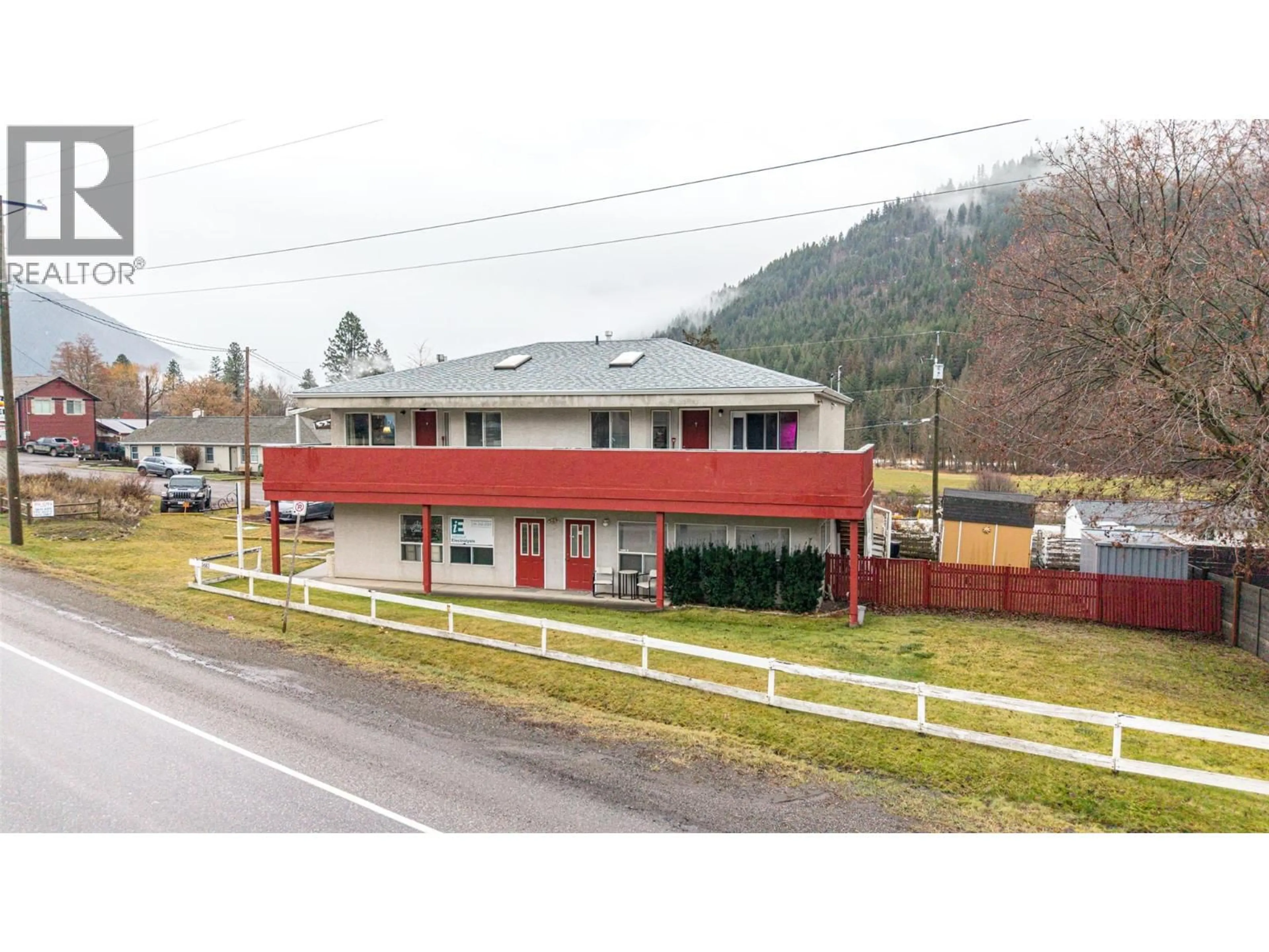 A pic from outside/outdoor area/front of a property/back of a property/a pic from drone, unknown for 5683 97 HIGHWAY, Falkland British Columbia V0E1W0