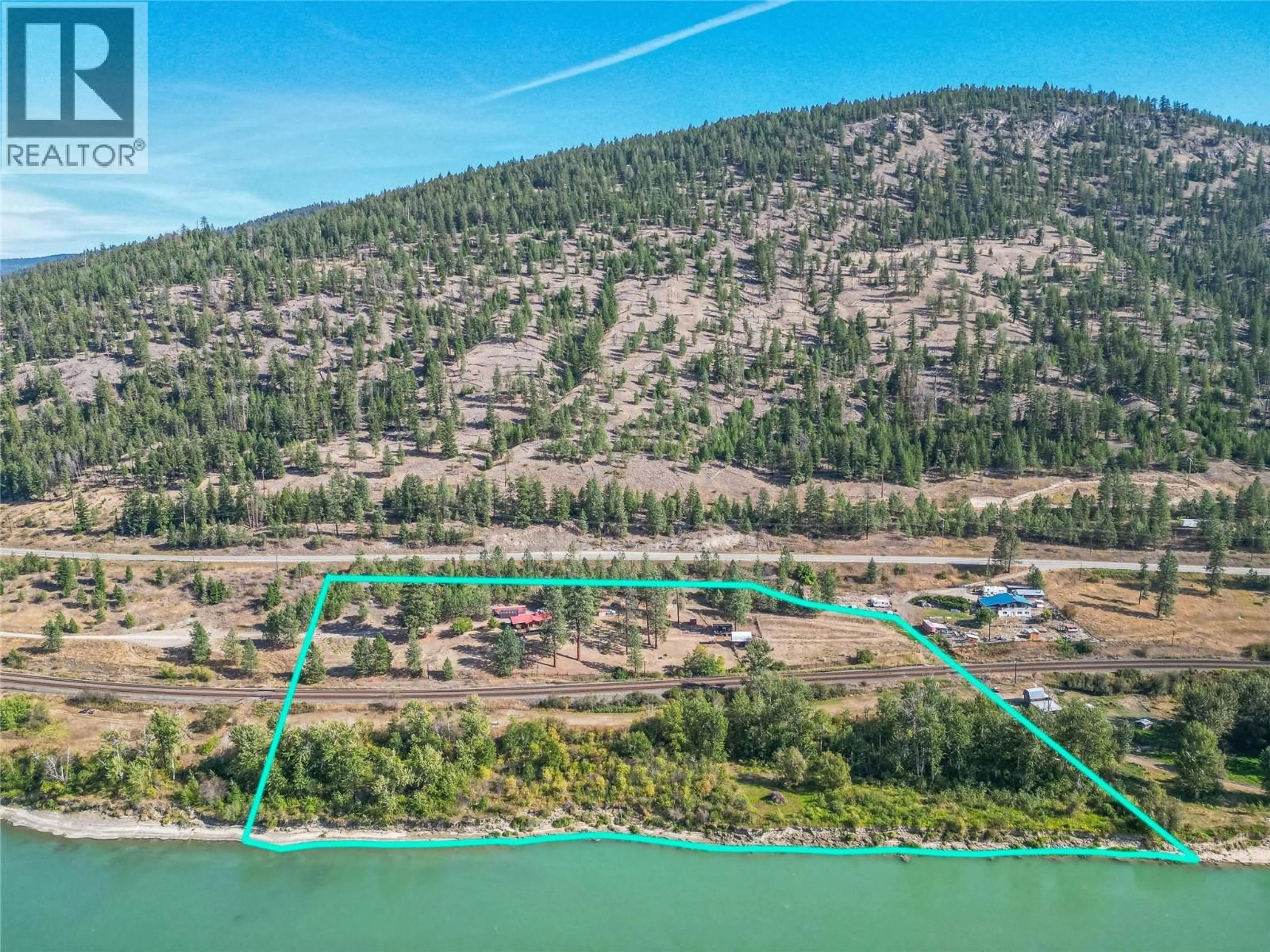 A pic from outside/outdoor area/front of a property/back of a property/a pic from drone, water/lake/river/ocean view for 7969 YELLOWHEAD HIGHWAY, Kamloops British Columbia V0E1Z2