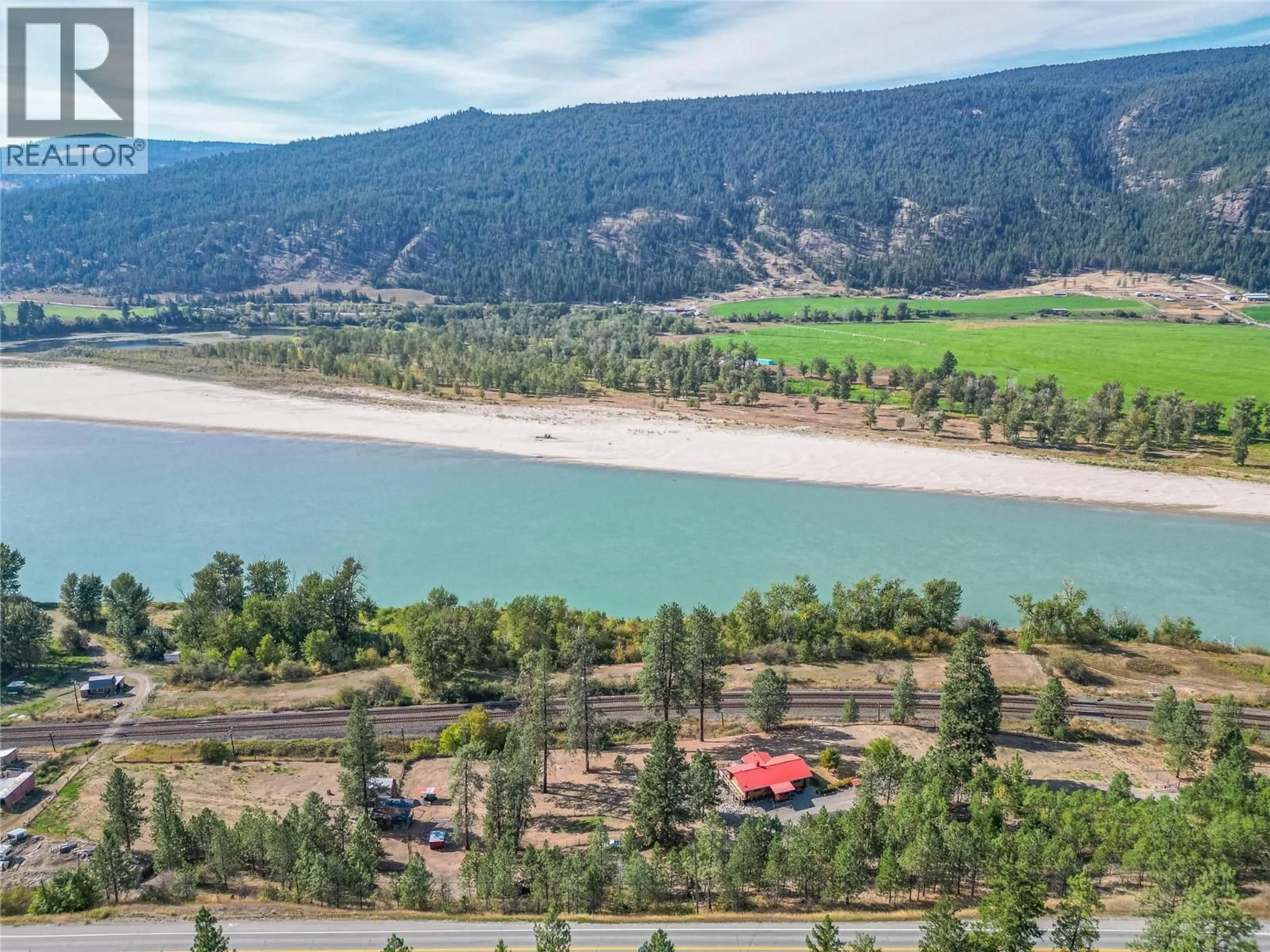 A pic from outside/outdoor area/front of a property/back of a property/a pic from drone, water/lake/river/ocean view for 7969 YELLOWHEAD HIGHWAY, Kamloops British Columbia V0E1Z2