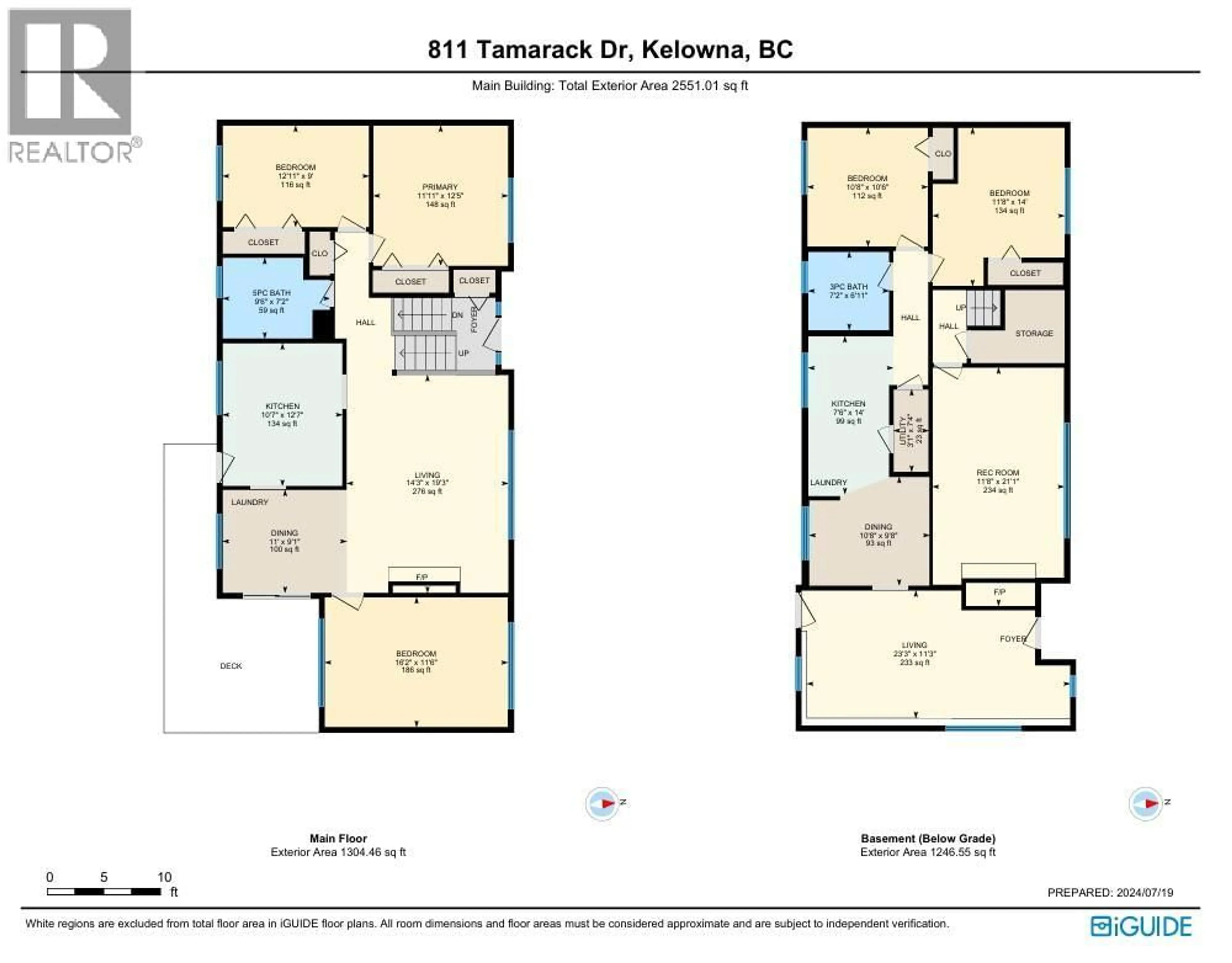 Floor plan for 811 TAMARACK DRIVE, Kelowna British Columbia V1X1E3