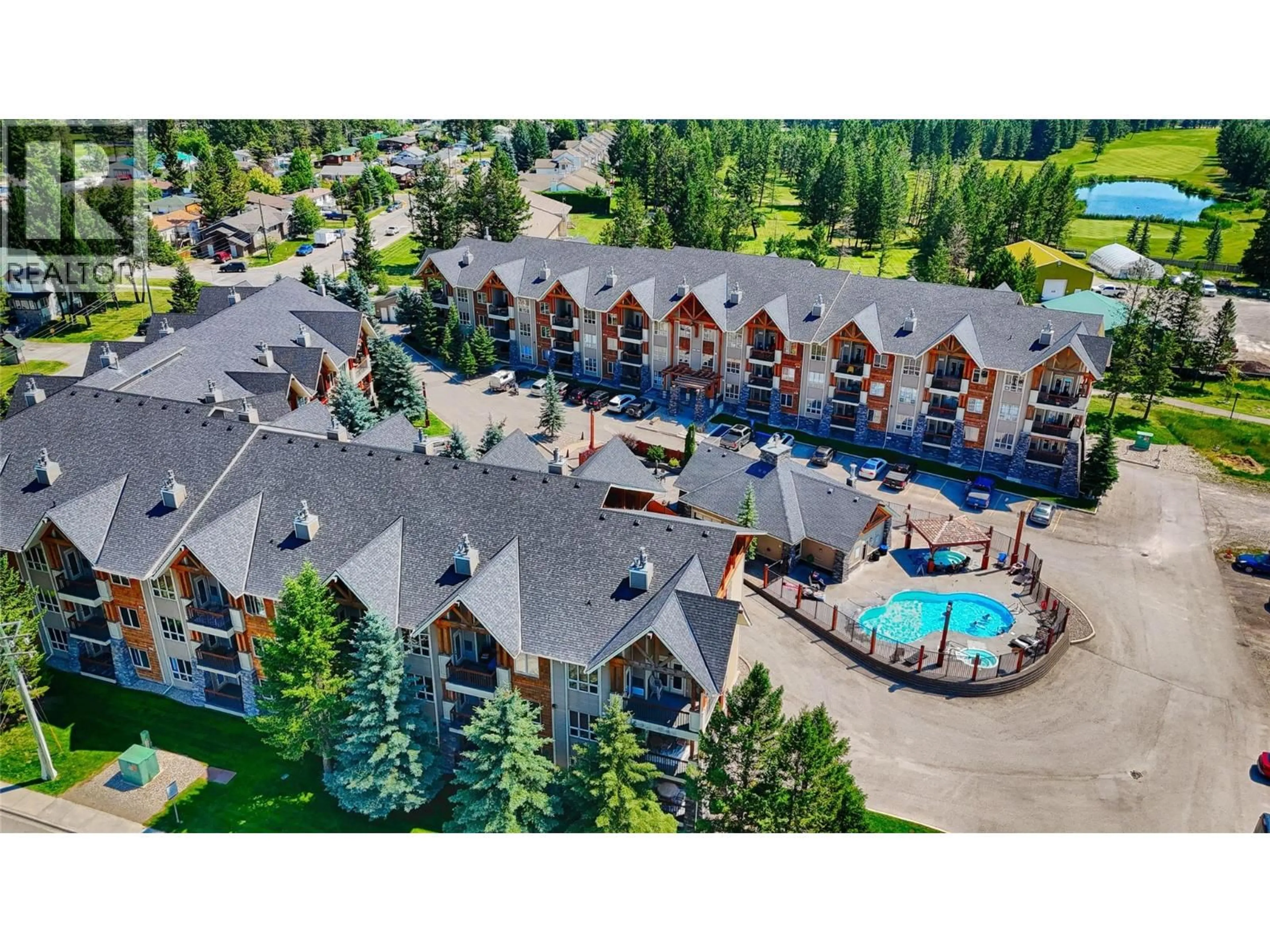 A pic from outside/outdoor area/front of a property/back of a property/a pic from drone, mountain view for 2113 - 7495 COLUMBIA AVENUE, Radium Hot Springs British Columbia V0A1M0