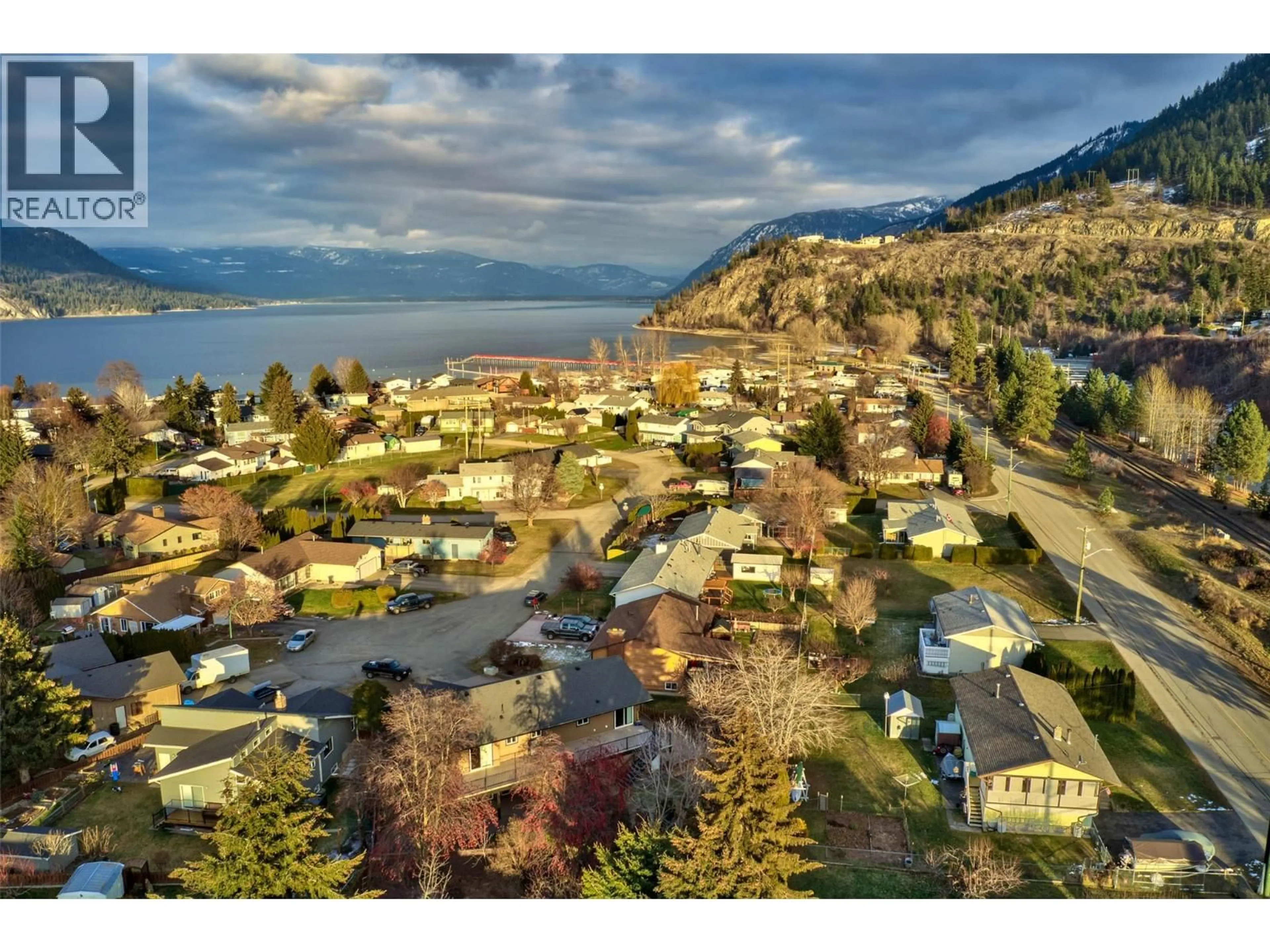 A pic from outside/outdoor area/front of a property/back of a property/a pic from drone, mountain view for 1110 SECOND AVENUE, Chase British Columbia V0E1M0