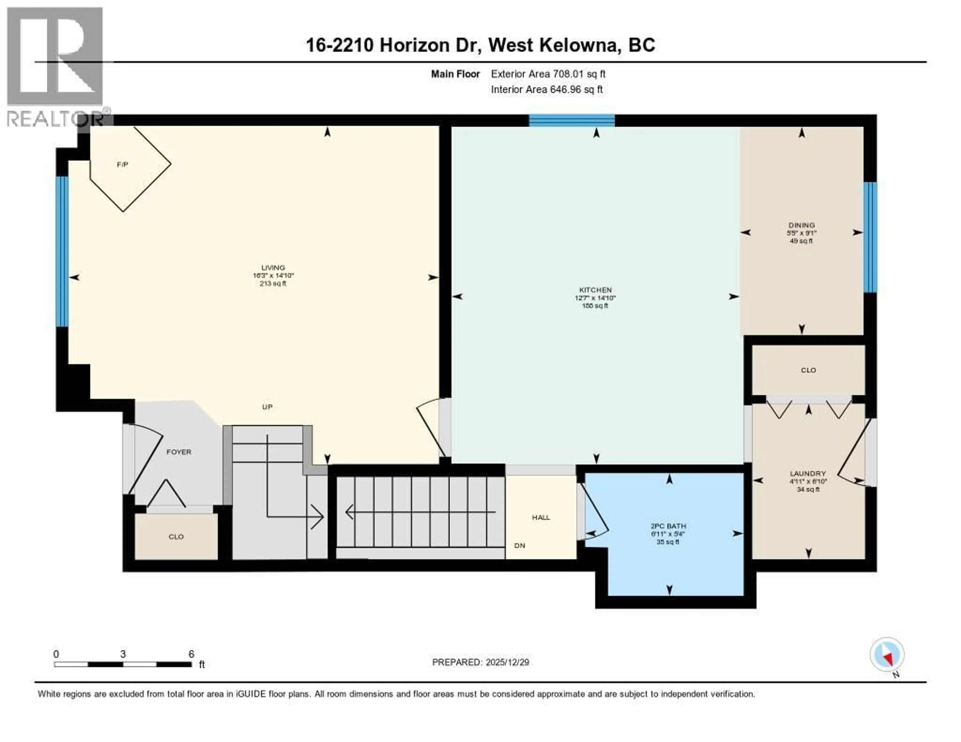 Floor plan for 16 - 2210 HORIZON DRIVE, West Kelowna British Columbia V1Z3L4