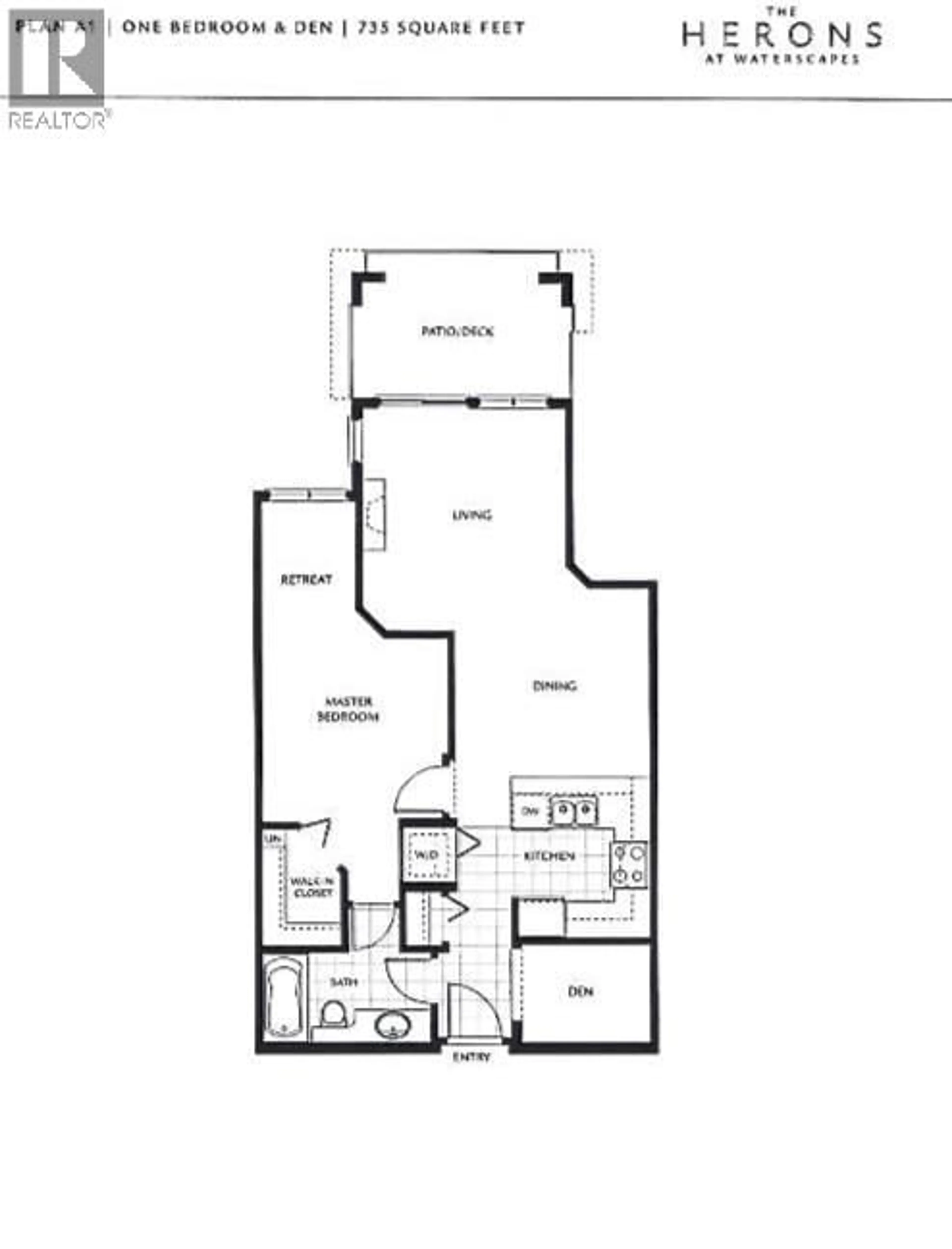 Floor plan for 324 - 1099 SUNSET DRIVE, Kelowna British Columbia V1Y9Z2