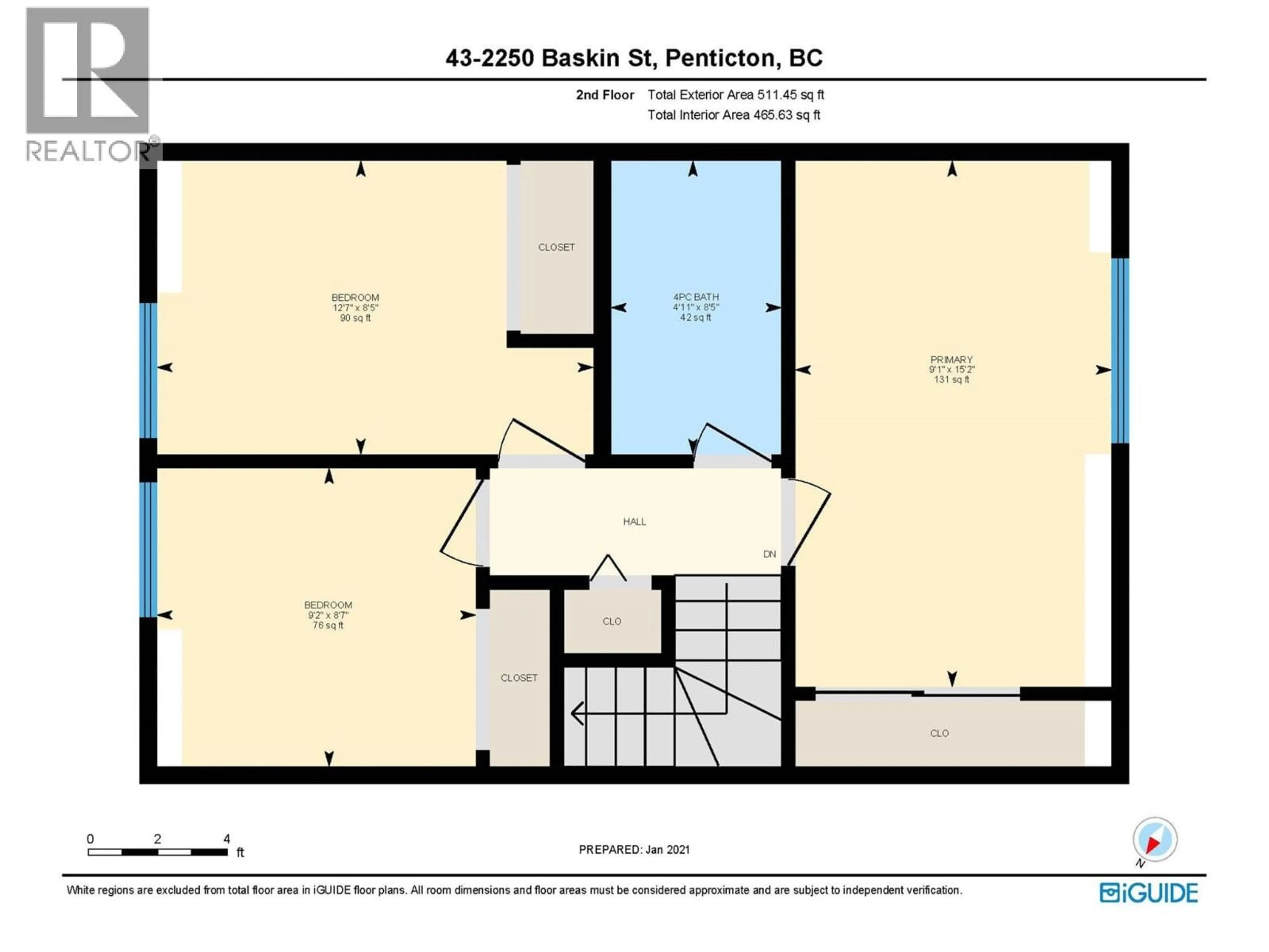 Floor plan for 43 - 2250 BASKIN STREET, Penticton British Columbia V2A6Y3