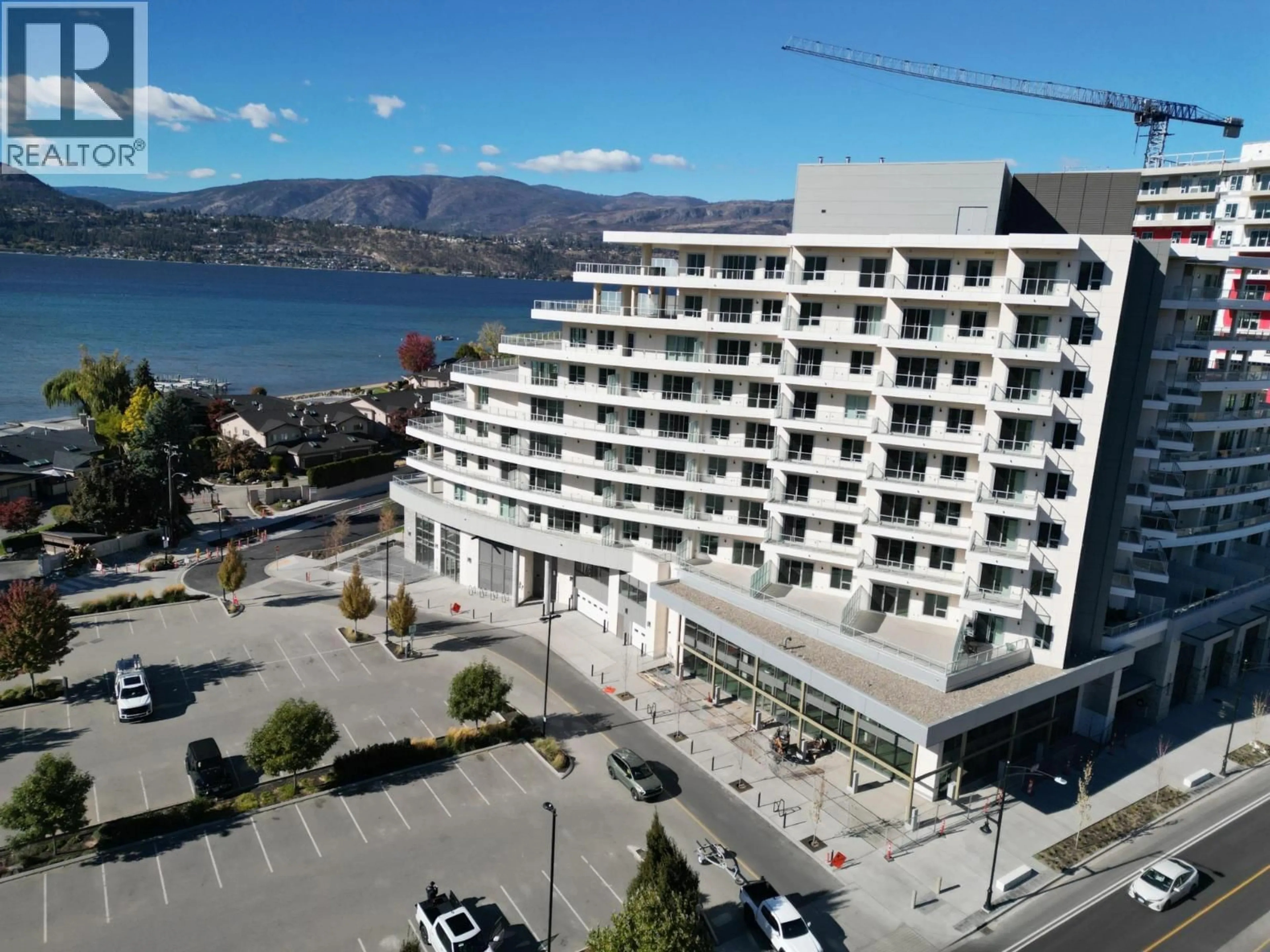 A pic from outside/outdoor area/front of a property/back of a property/a pic from drone, unknown for 503 - 3340 LAKESHORE ROAD, Kelowna British Columbia V1W0H6