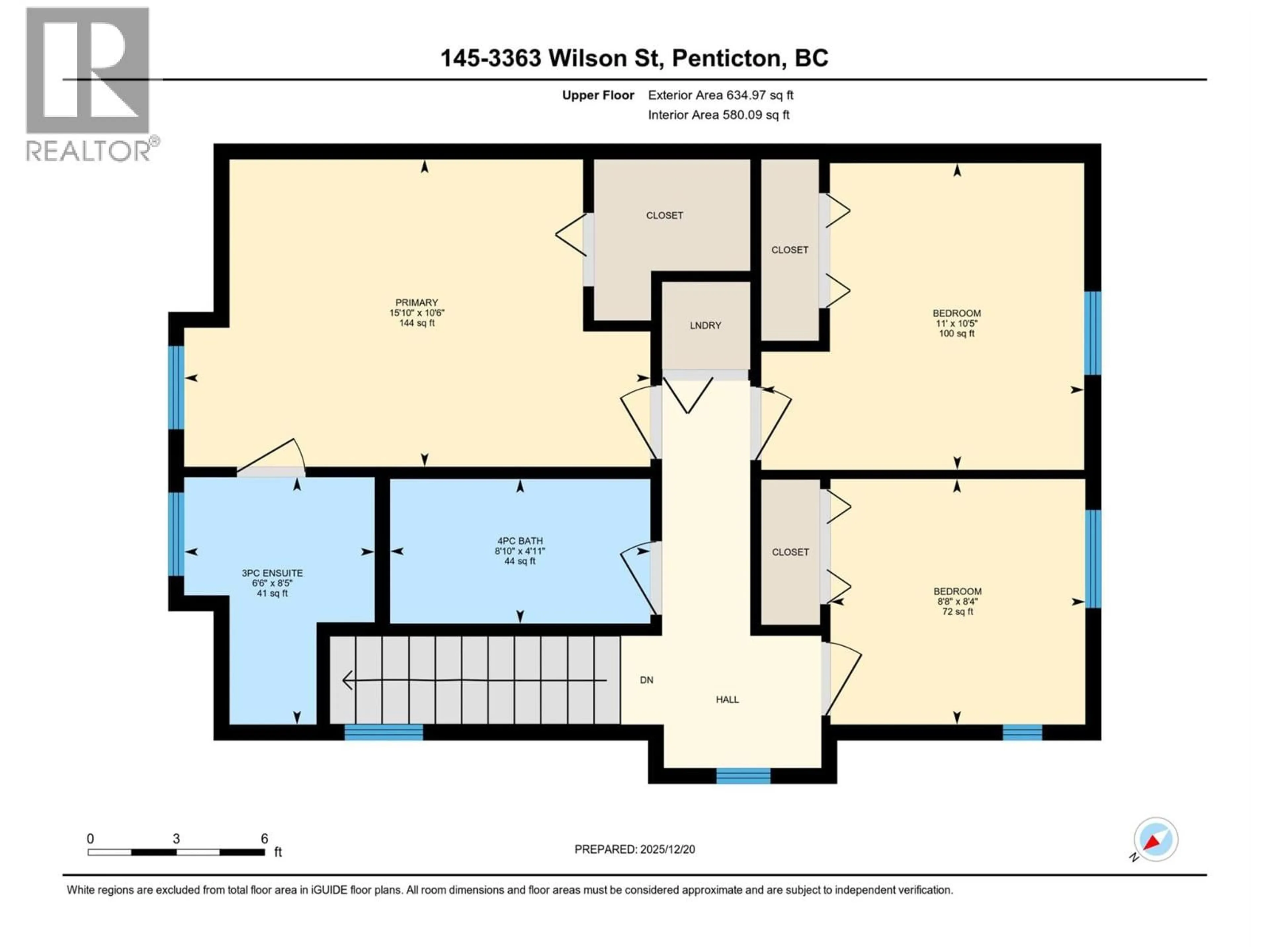 Floor plan for 145 - 3363 WILSON STREET, Penticton British Columbia V2A9G7