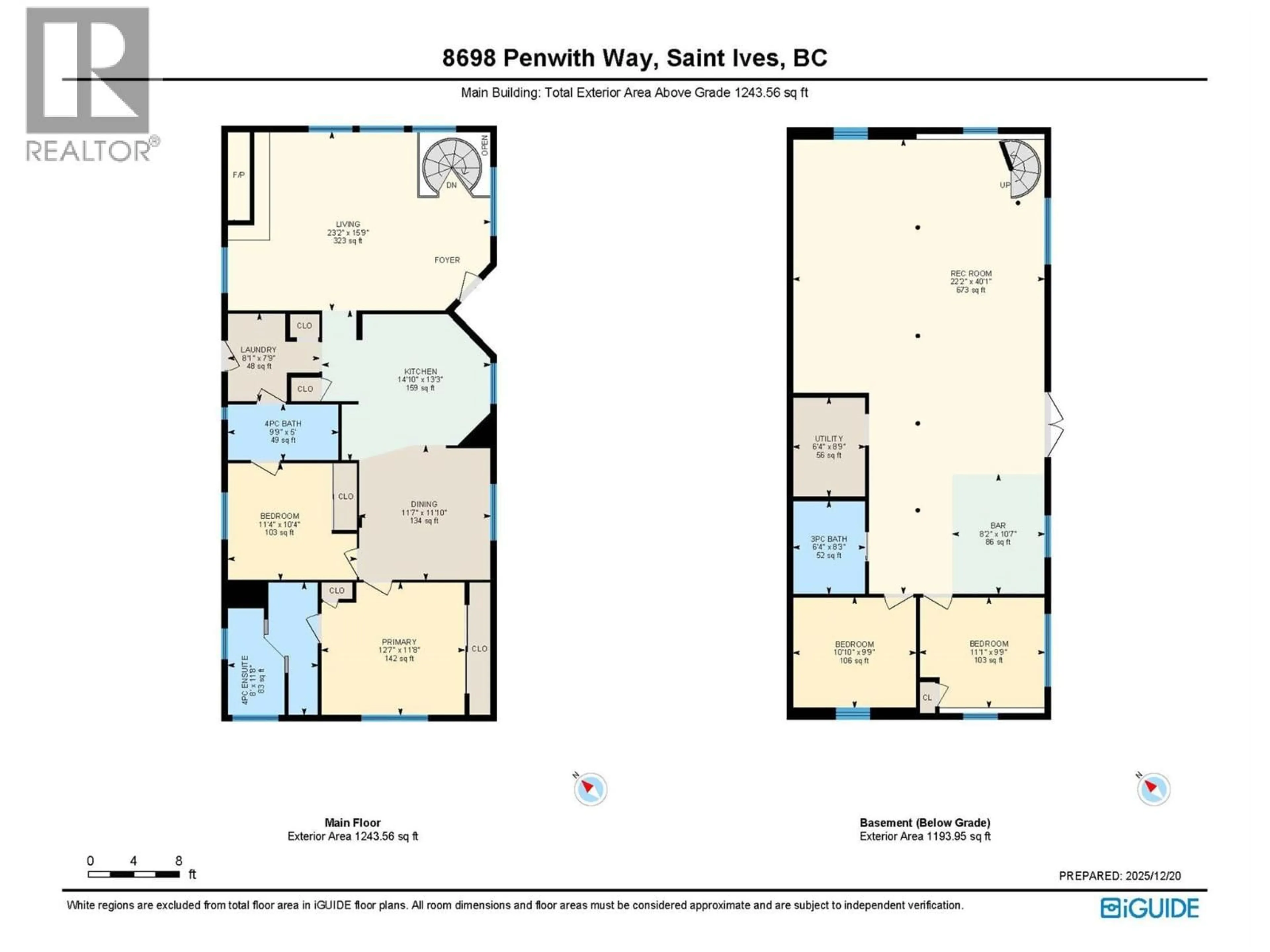 Floor plan for 8698 PENWITH WAY, St. Ives British Columbia V0E1M9