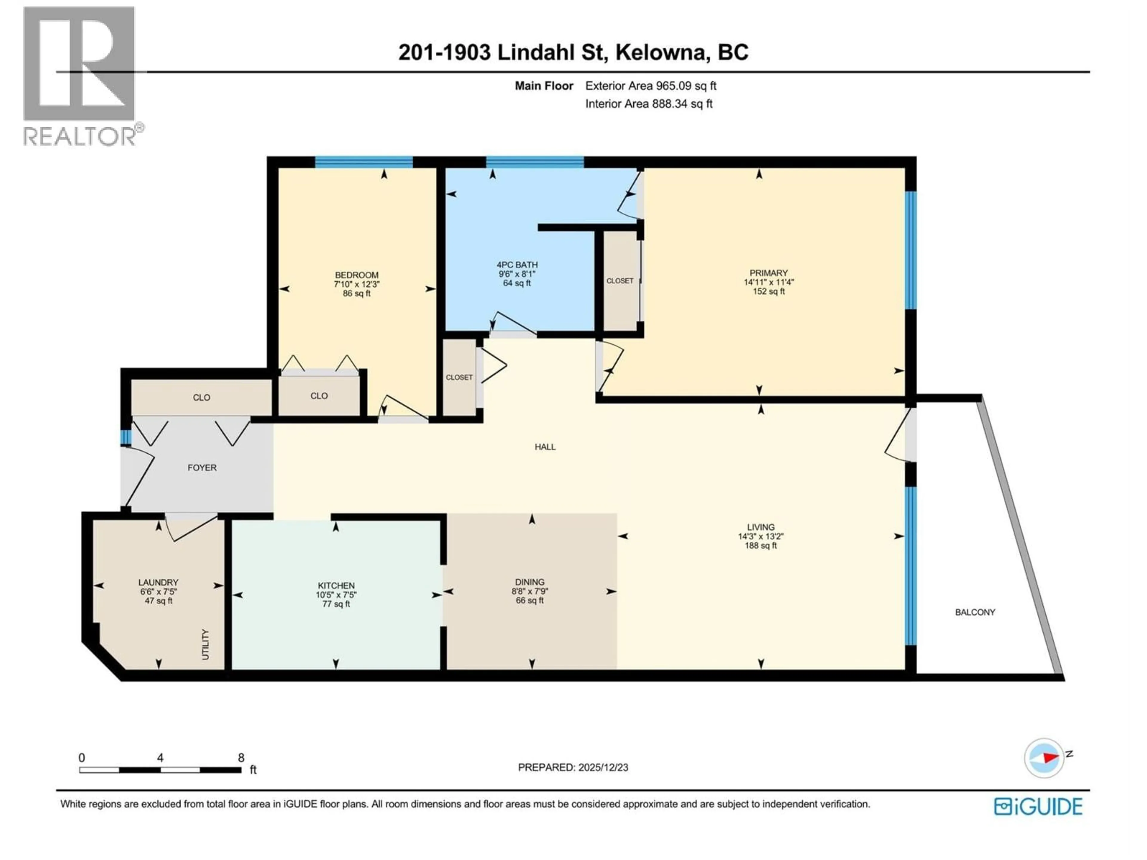 Floor plan for 201 - 1903 LINDAHL STREET, Kelowna British Columbia V1Y3Z6