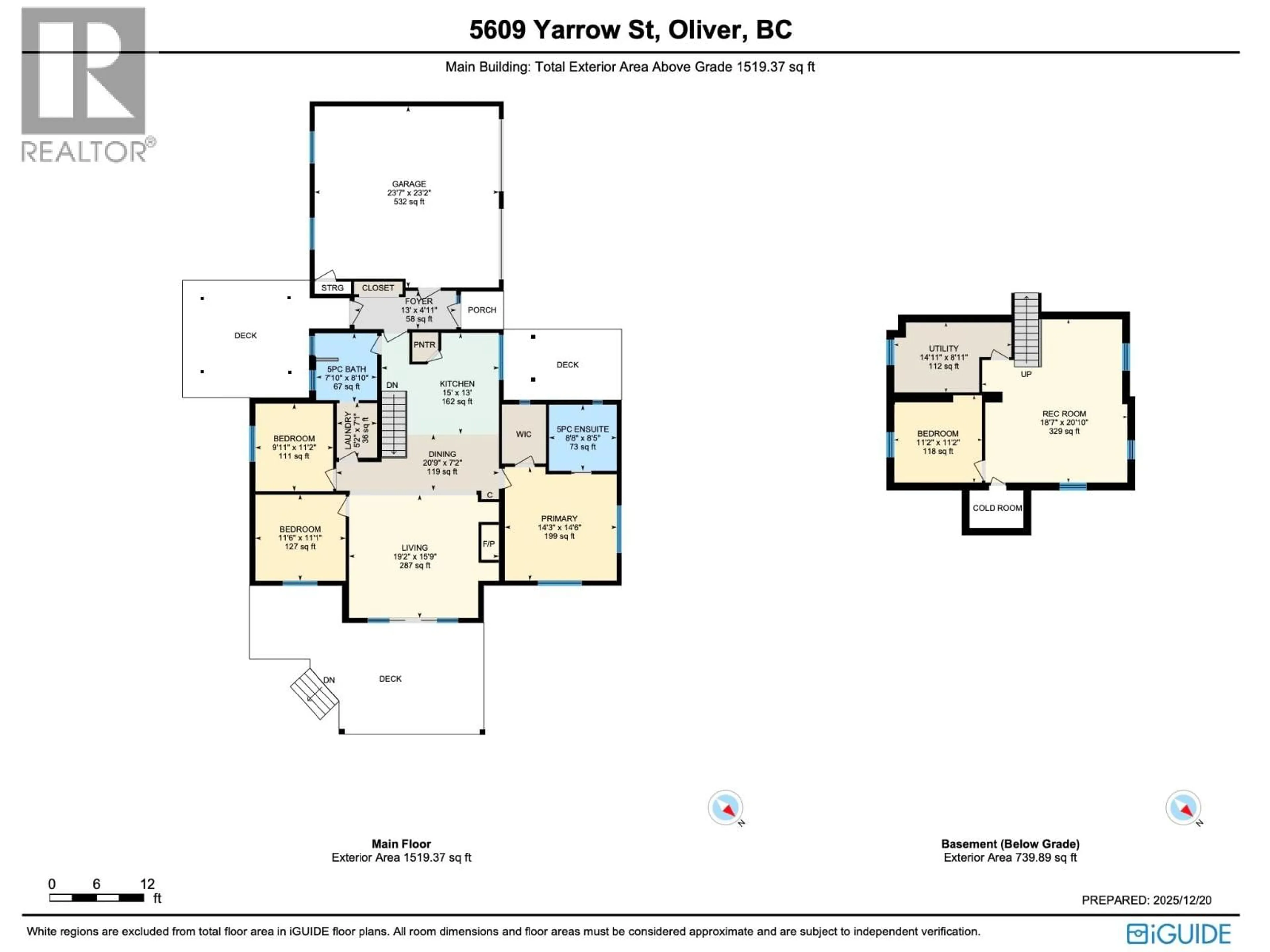Floor plan for 5609 YARROW STREET, Oliver British Columbia V0H1T9