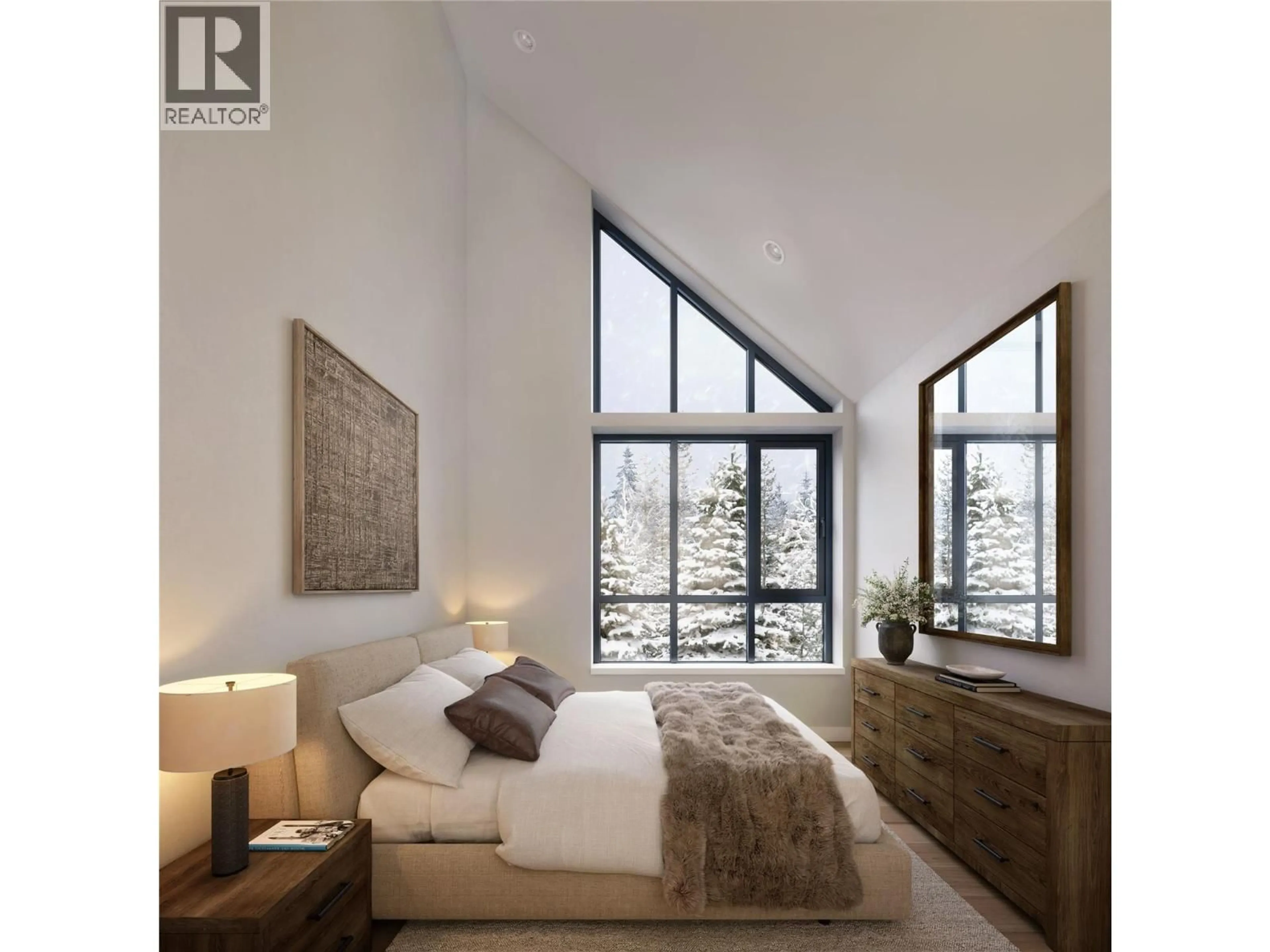 Bedroom with bed, wood/laminate floor for 802 - 2116 PANORAMA DRIVE, Panorama British Columbia V0A1T0