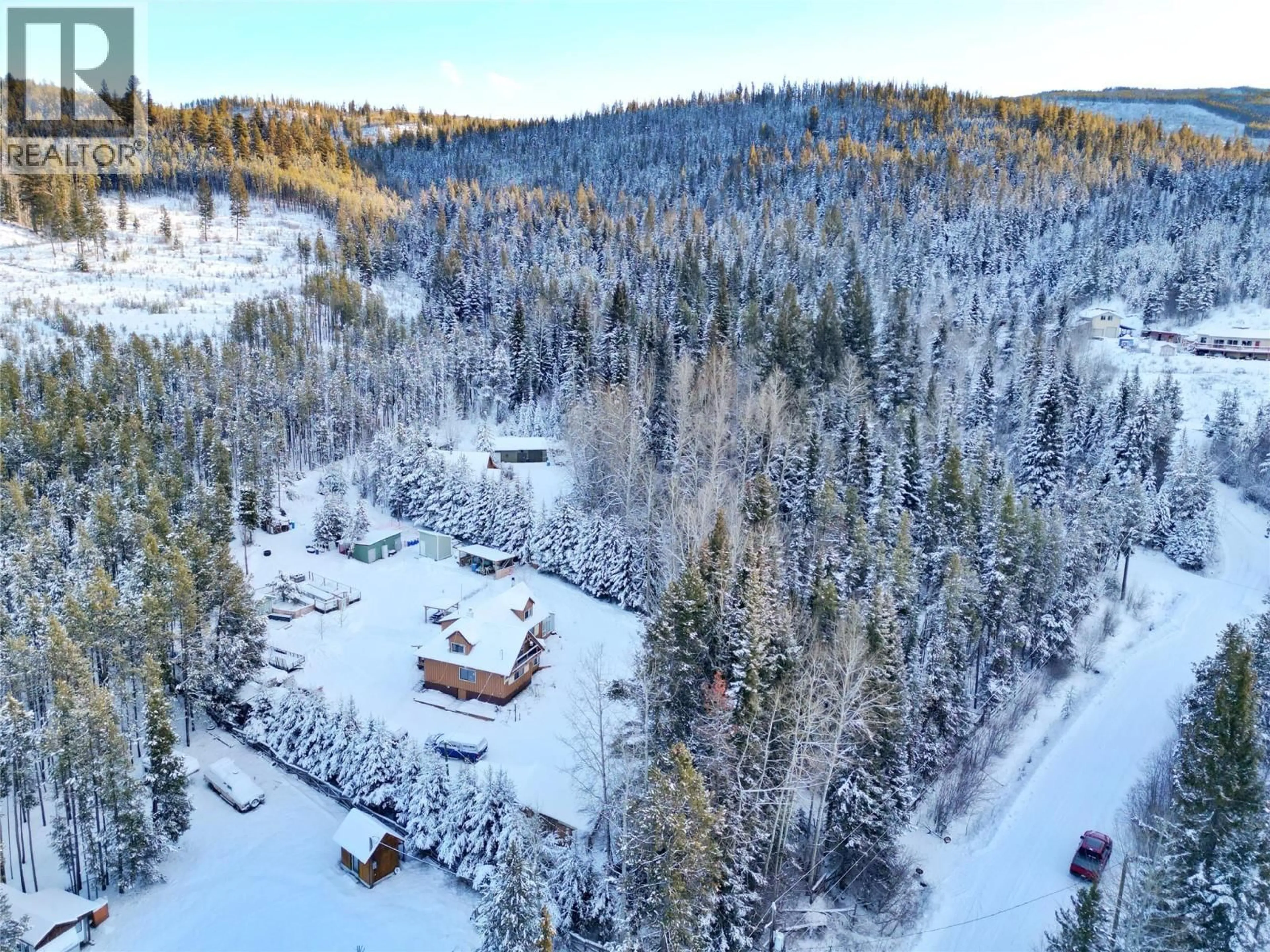 A pic from outside/outdoor area/front of a property/back of a property/a pic from drone, forest/trees view for 175 LINK LAKE ROAD, Princeton British Columbia V0X1W0