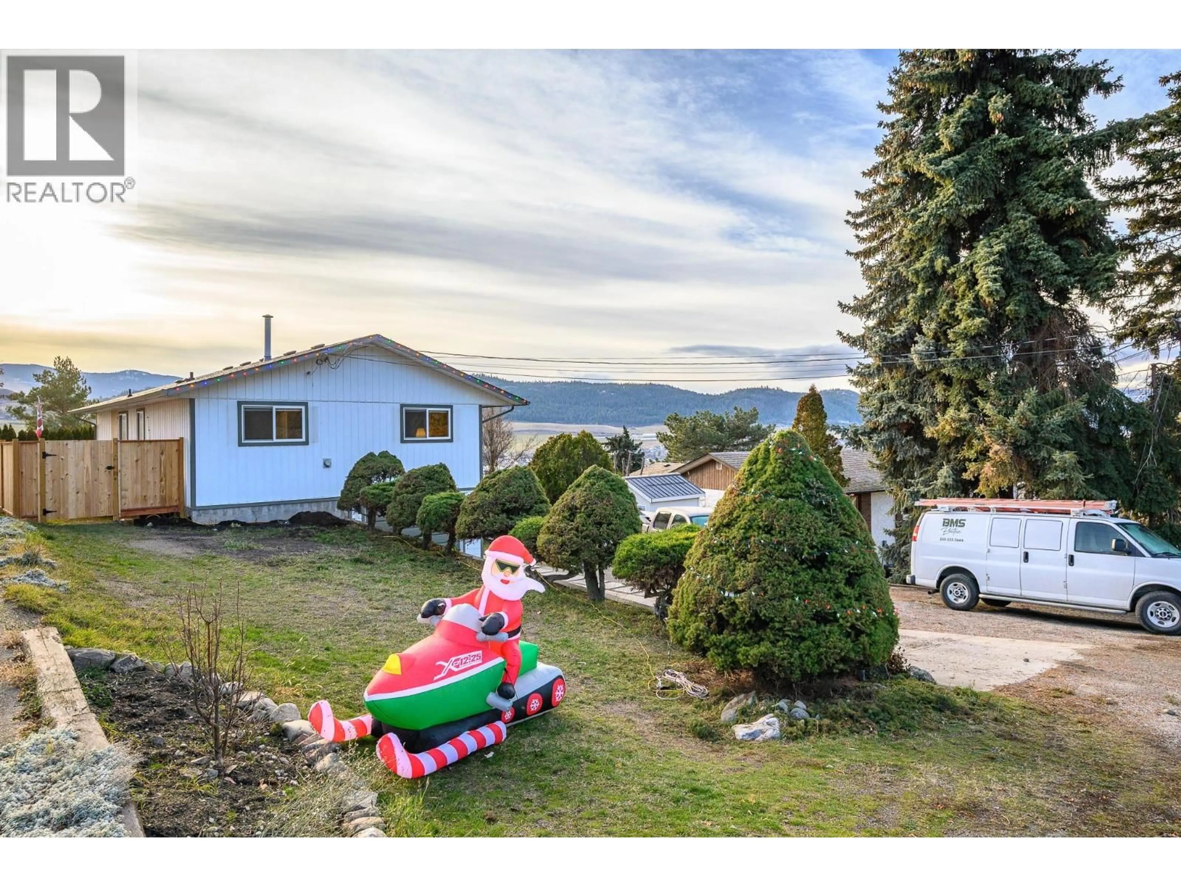 A pic from outside/outdoor area/front of a property/back of a property/a pic from drone, mountain view for 6554 ORCHARD HILL ROAD, Vernon British Columbia V1H1B6