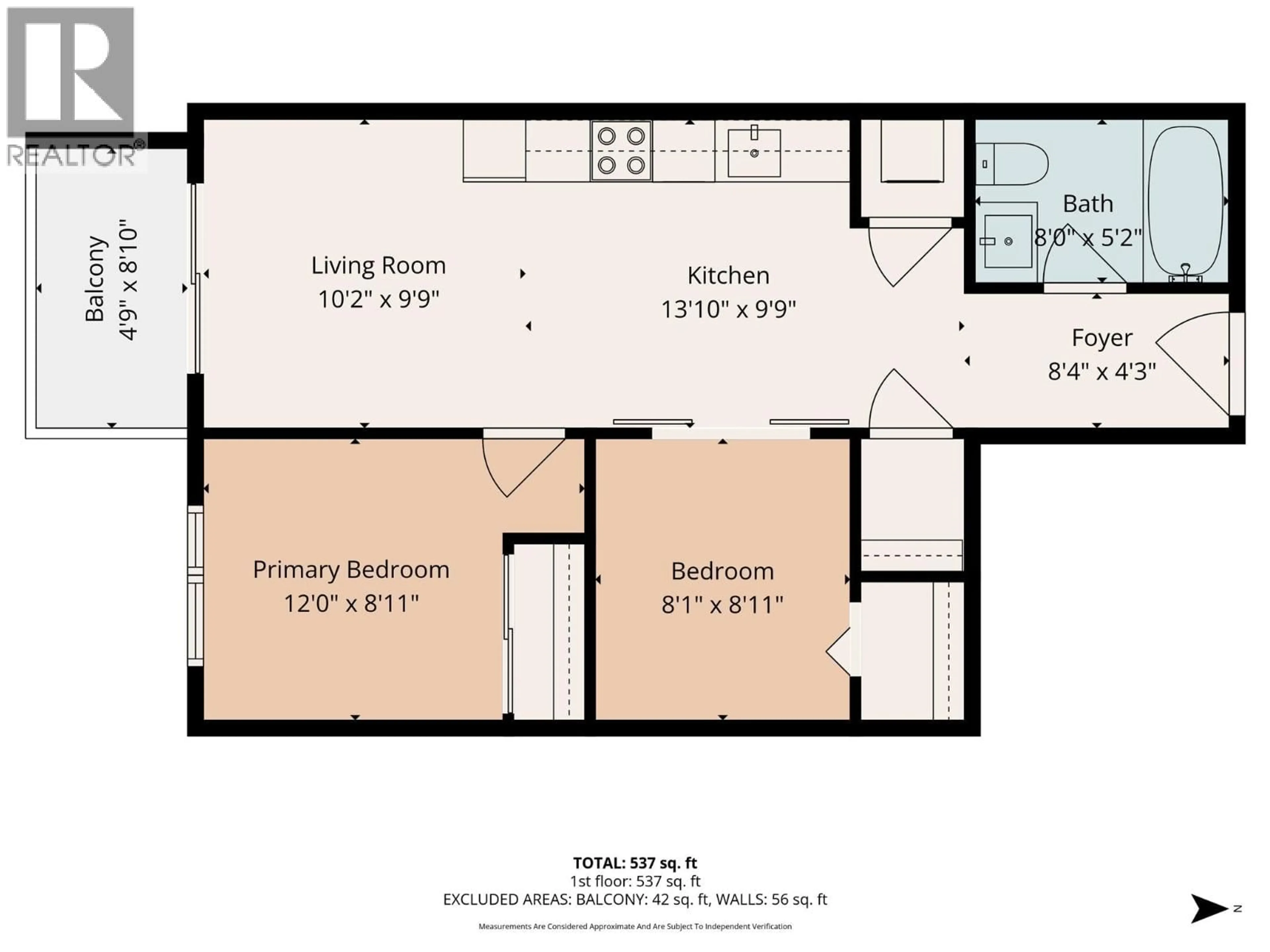 Floor plan for 505 - 1380 PRIDHAM AVENUE, Kelowna British Columbia V1Y0P7