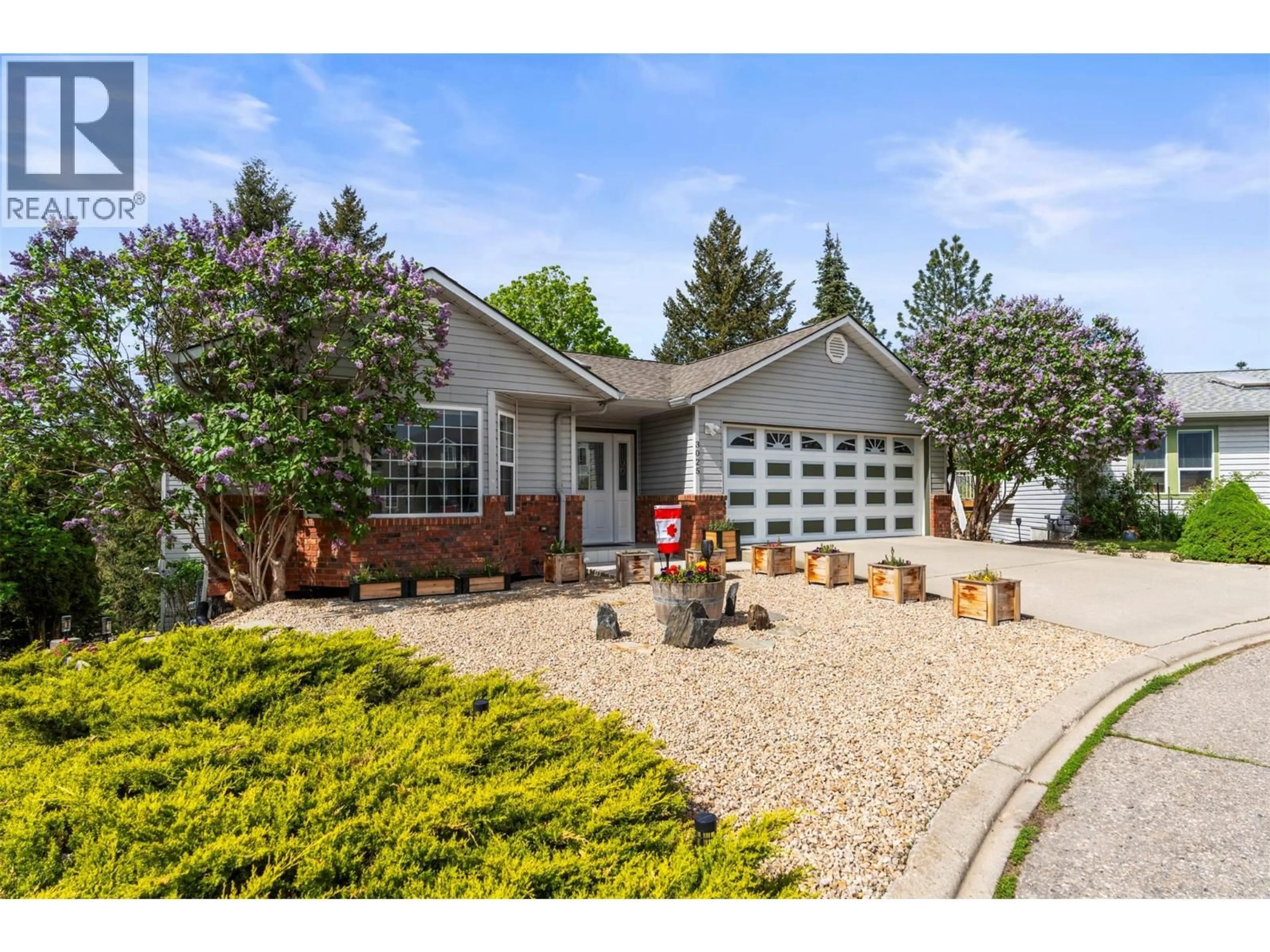 Home with vinyl exterior material, street for 3025 MURISON PLACE, Armstrong British Columbia V4Y0K4