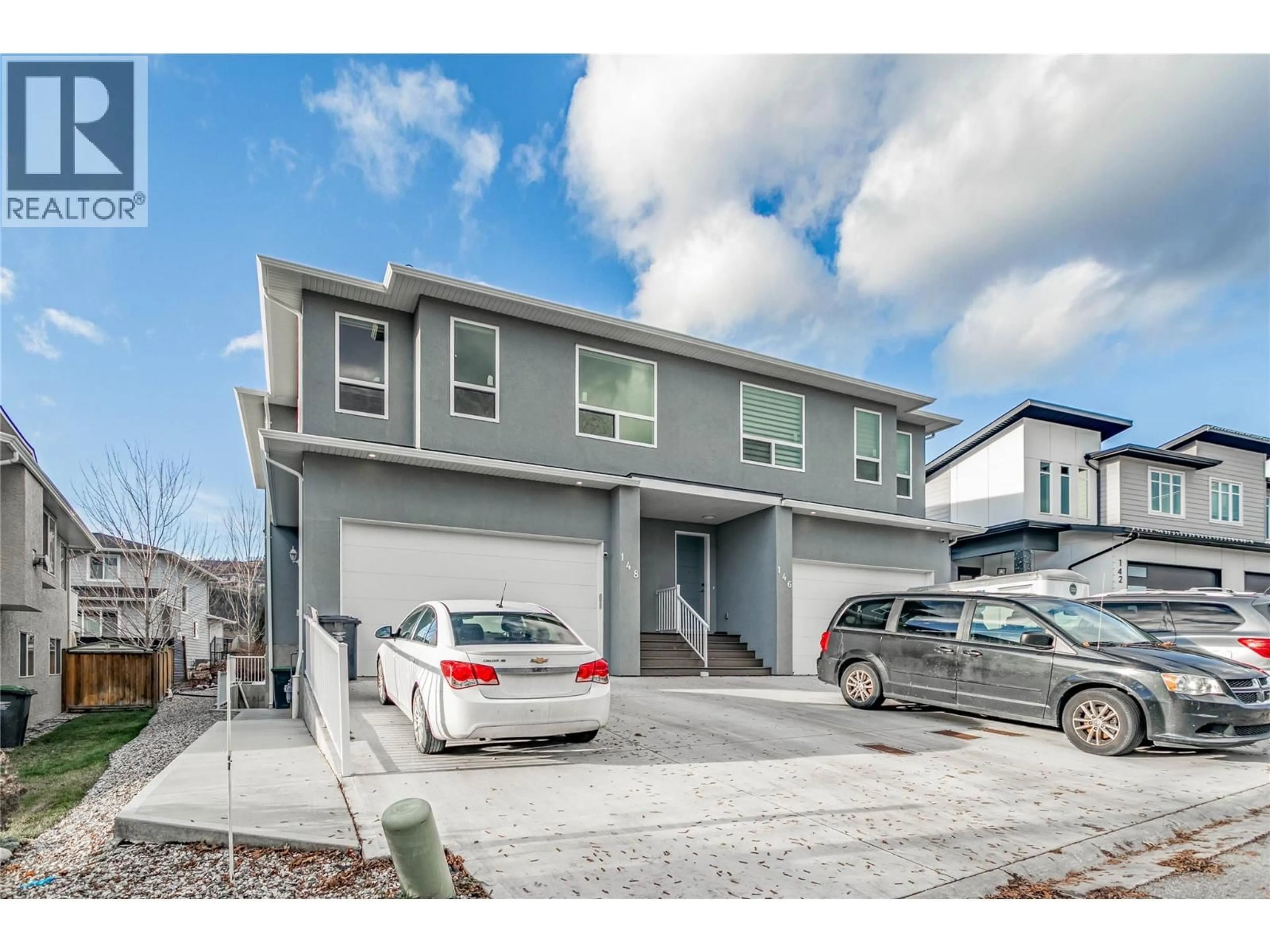 Home with vinyl exterior material, street for 148 SUMMERHILL PLACE, Kelowna British Columbia V1V1T6