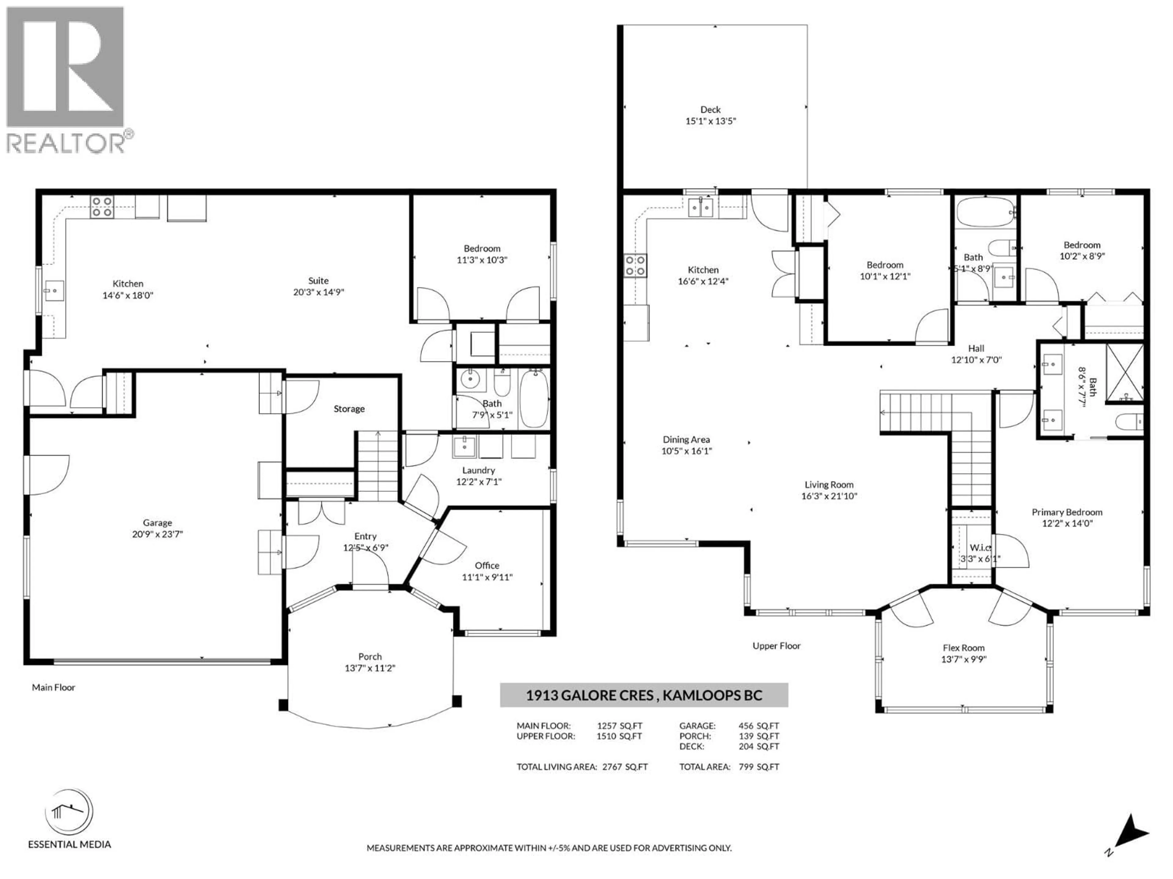 Floor plan for 1913 GALORE CRESCENT, Kamloops British Columbia V2E0A7