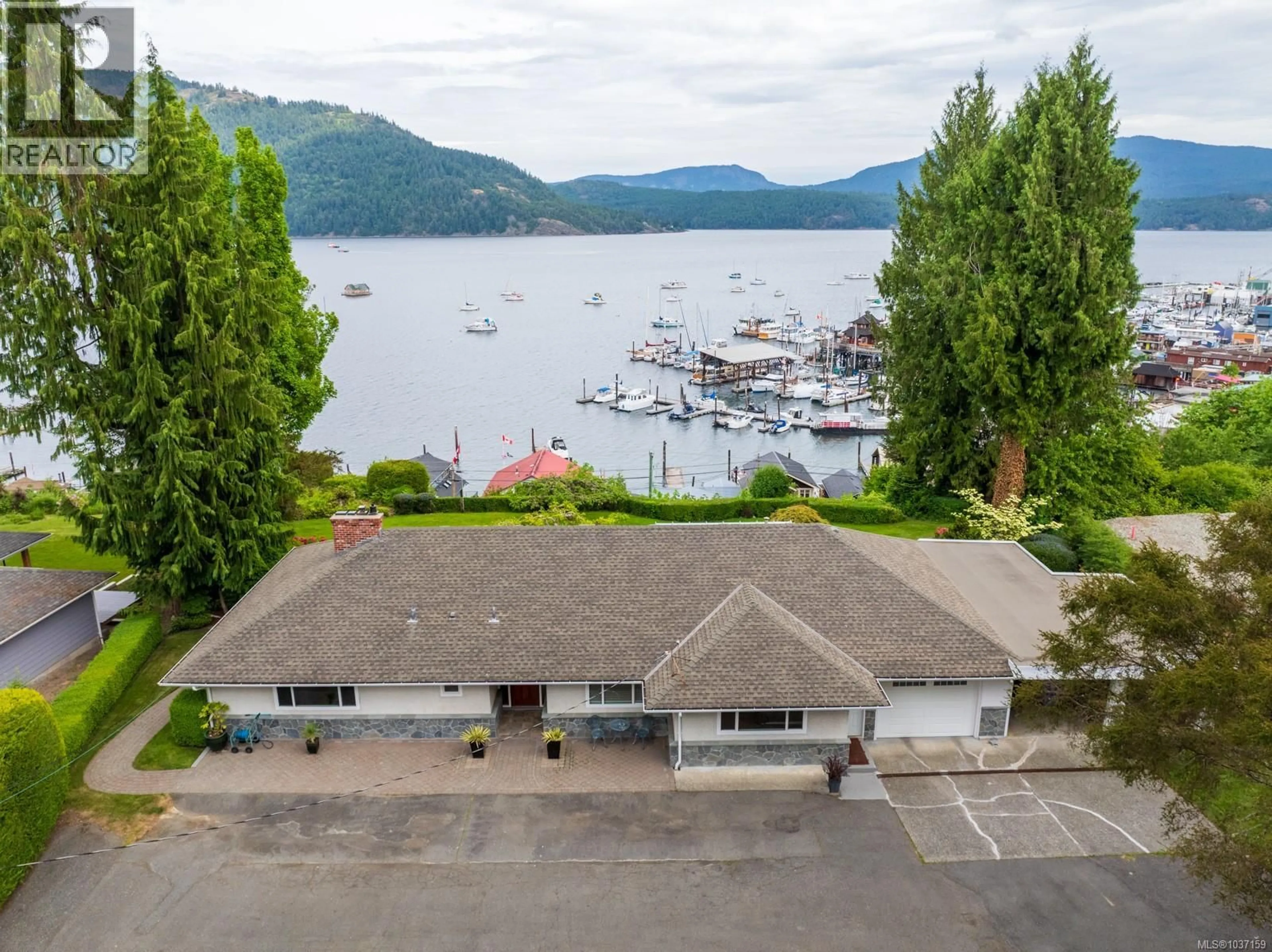 A pic from outside/outdoor area/front of a property/back of a property/a pic from drone, water/lake/river/ocean view for 1809 PRITCHARD ROAD, Cowichan Bay British Columbia V0R1N0