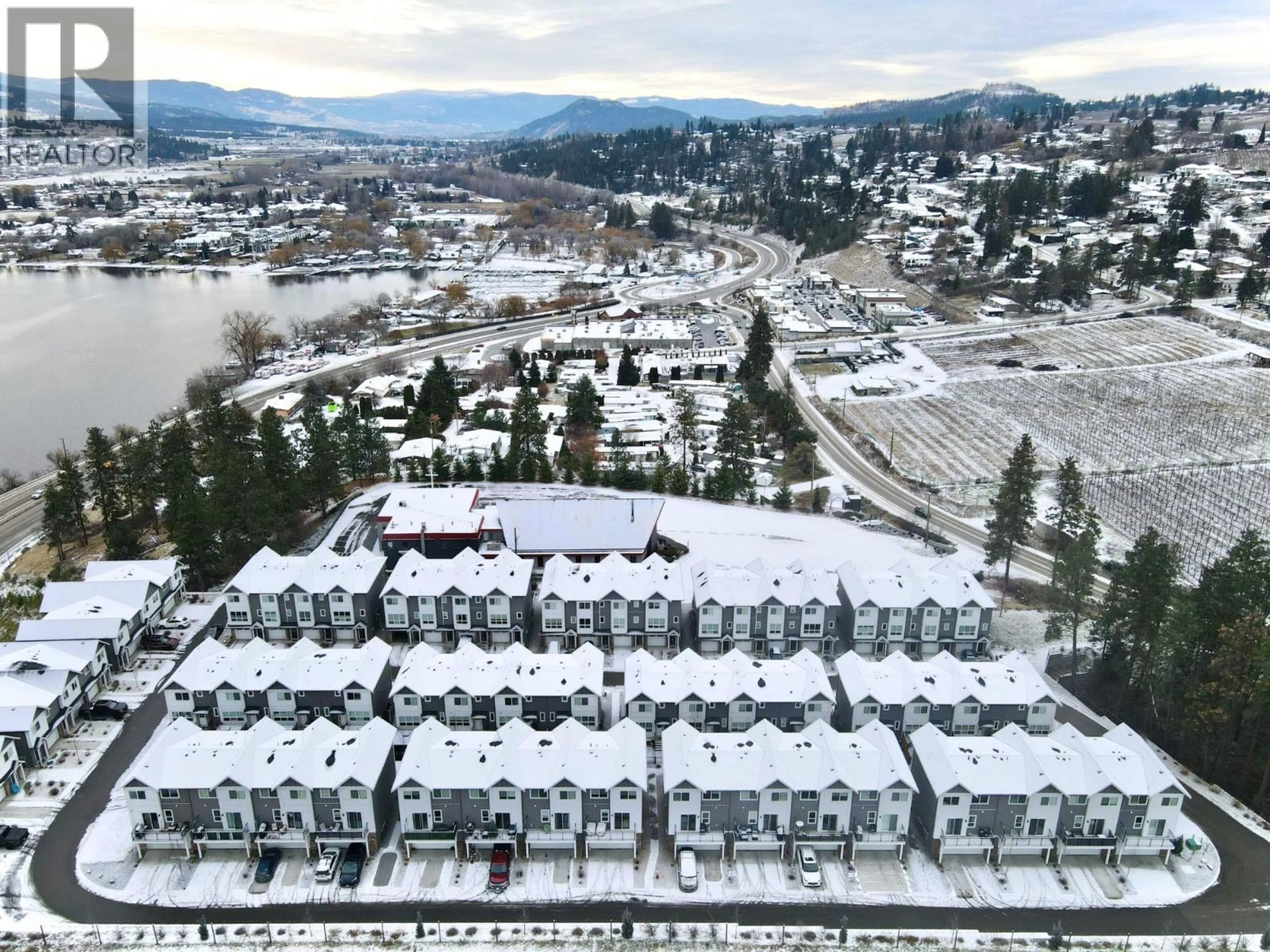 A pic from outside/outdoor area/front of a property/back of a property/a pic from drone, mountain view for 28 - 12075 OCEOLA ROAD, Lake Country British Columbia V4V1H1