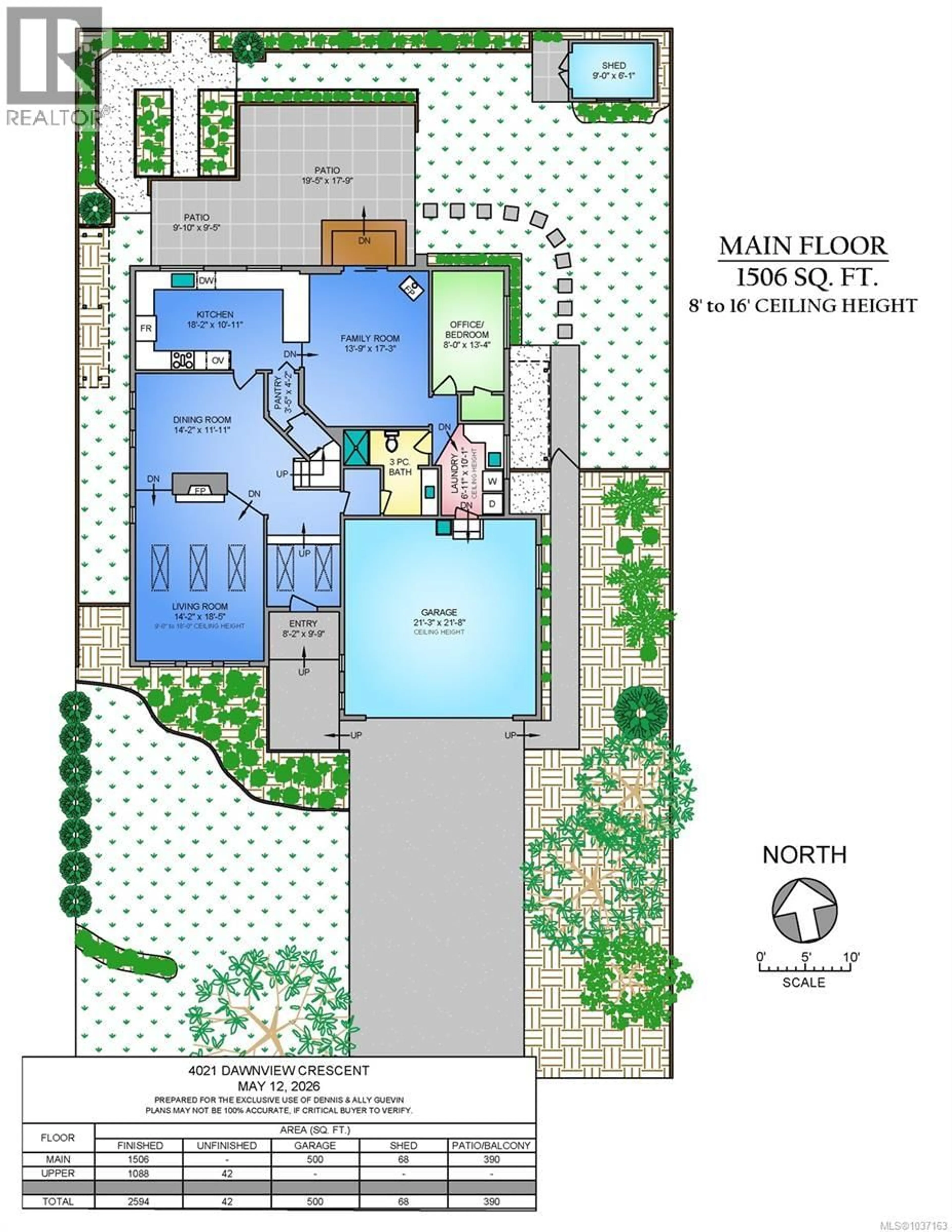 Floor plan for 4021 DAWNVIEW CRESCENT, Saanich British Columbia V8N5P7