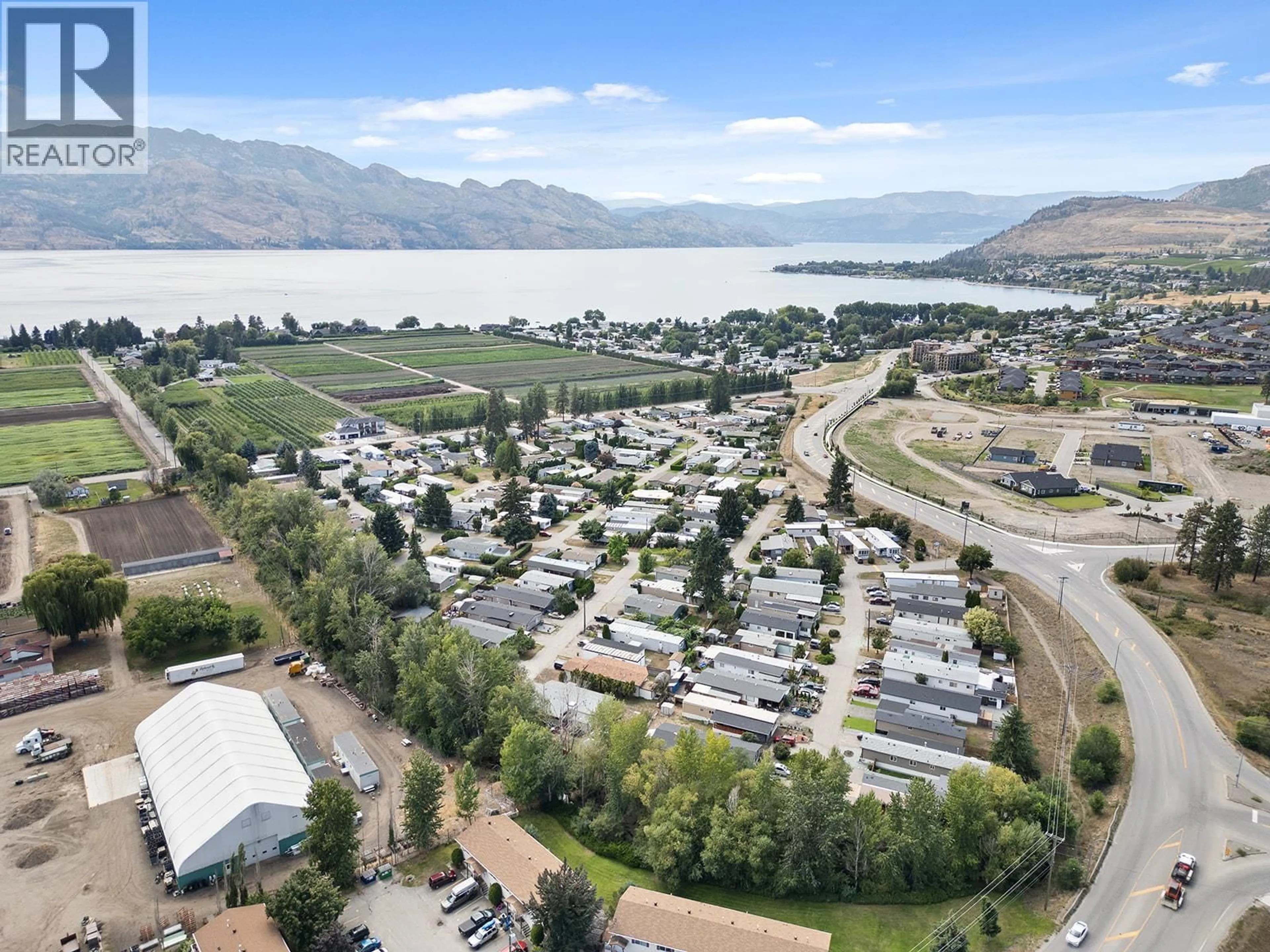 A pic from outside/outdoor area/front of a property/back of a property/a pic from drone, mountain view for 45 - 1881 BOUCHERIE ROAD, West Kelowna British Columbia V4T0C9