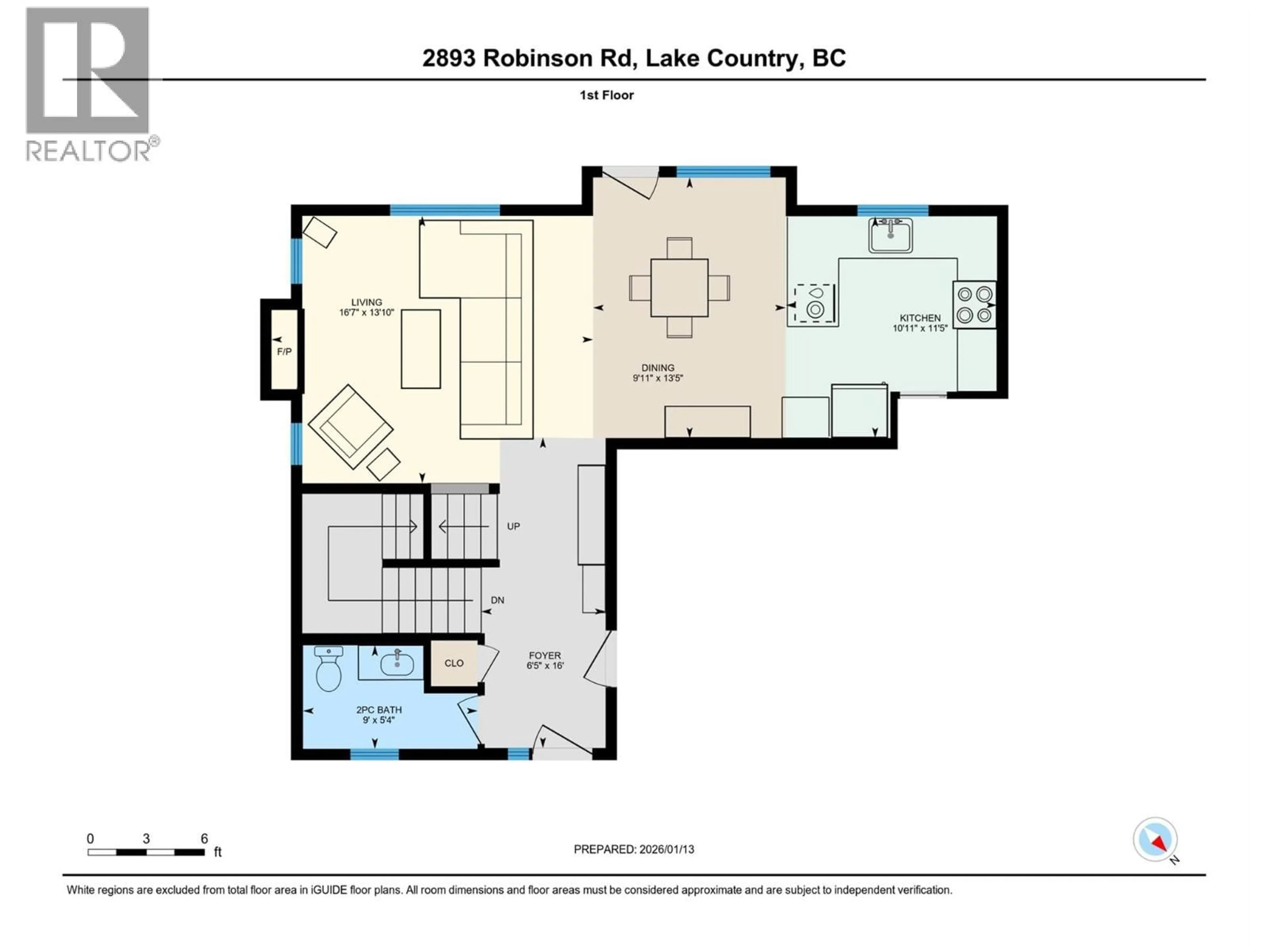 Floor plan for 5 - 2893 ROBINSON ROAD, Lake Country British Columbia V4V1H8