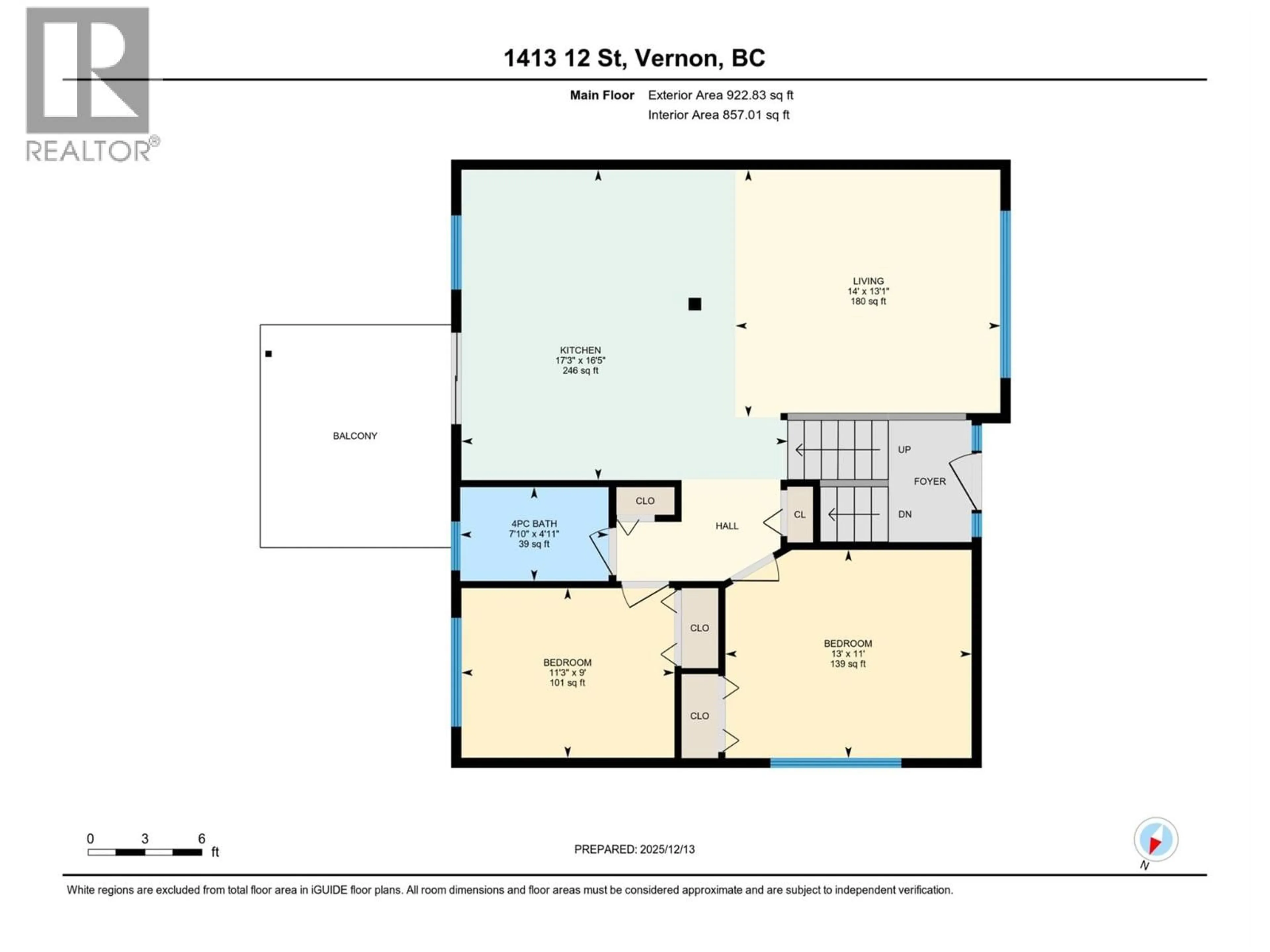 Floor plan for 1413 12TH STREET, Vernon British Columbia V1T2S6