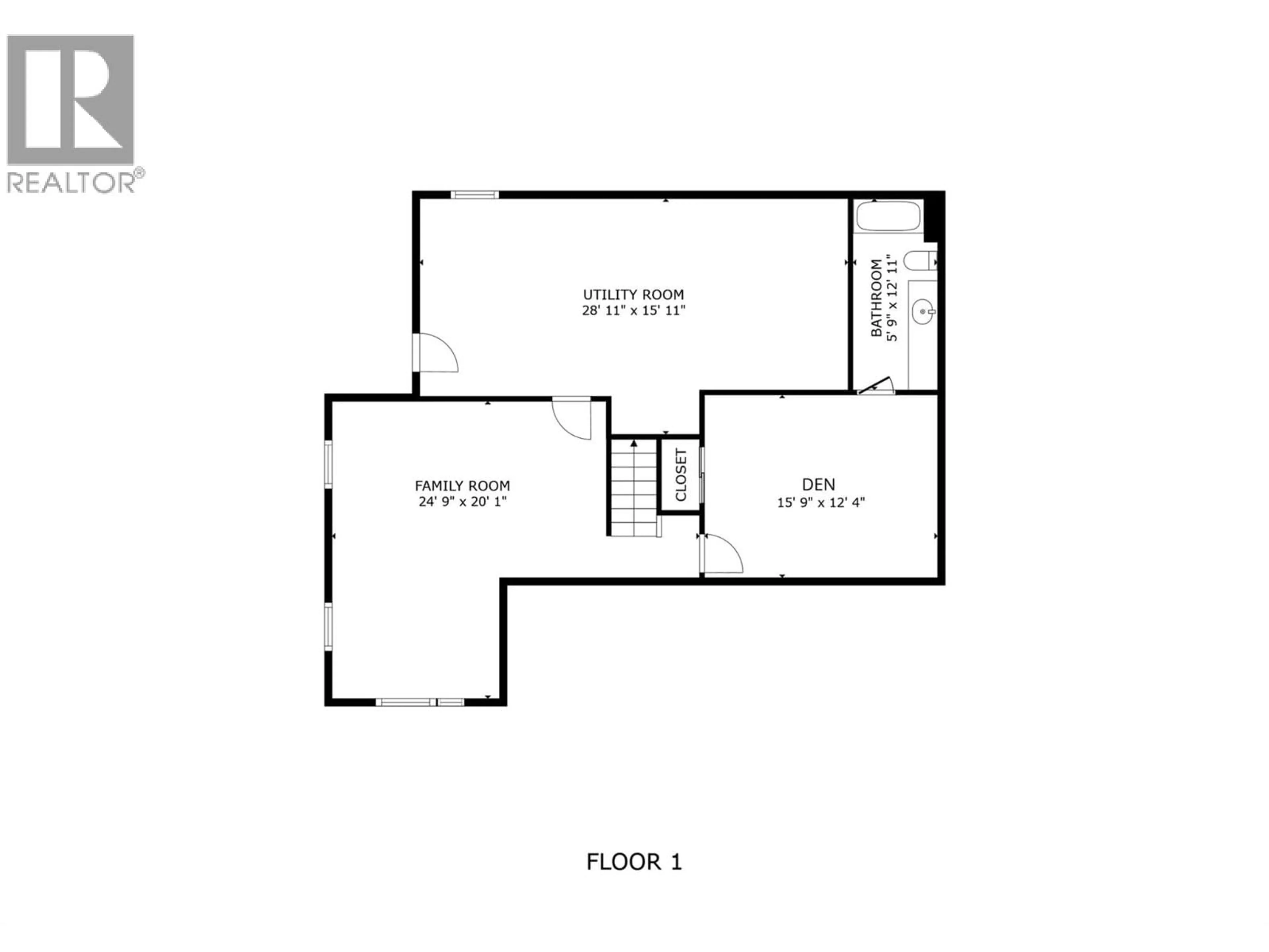 Floor plan for 2605 ALBERTA COURT, Kelowna British Columbia V1W2X8
