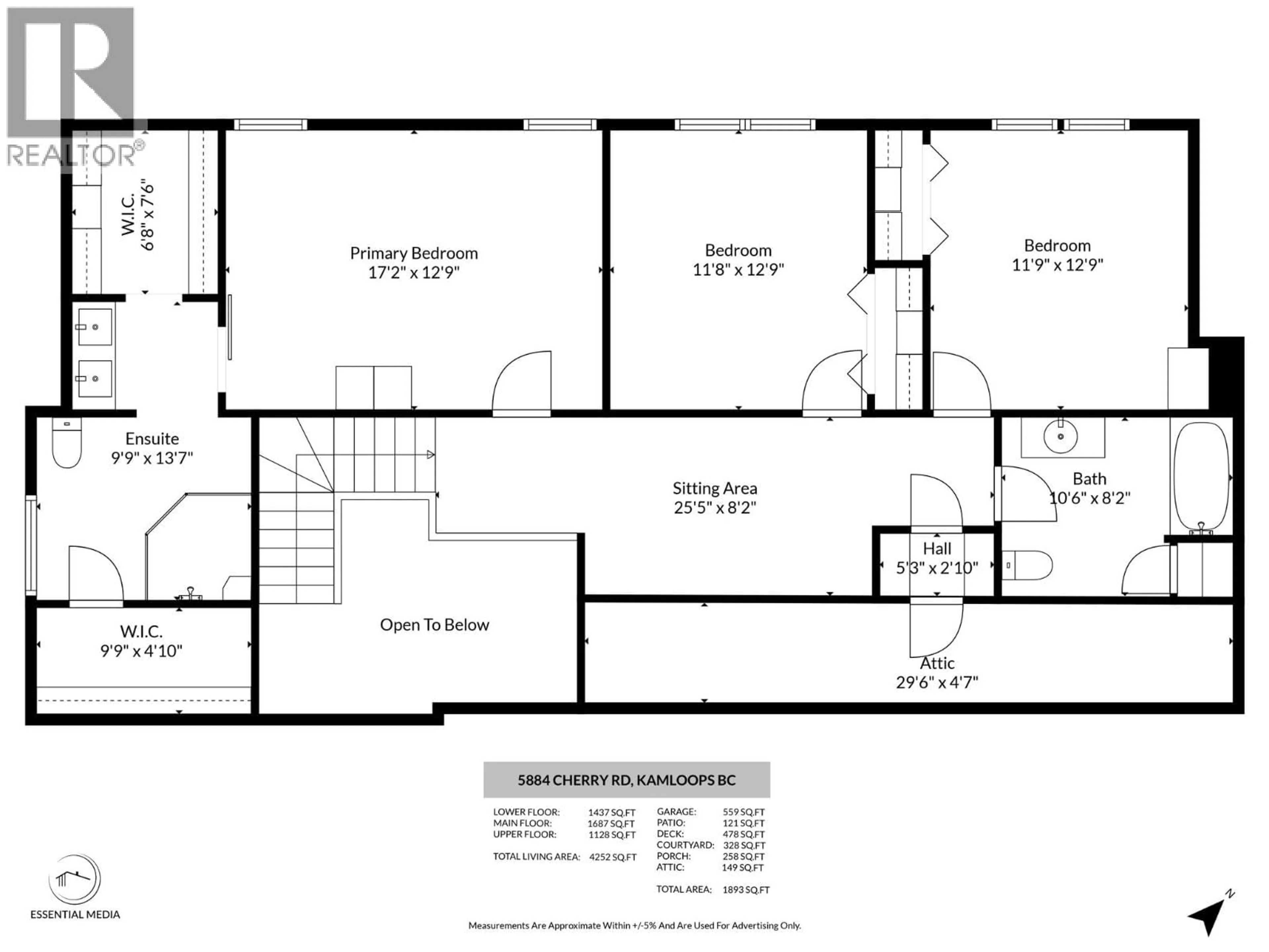 Floor plan for 5884 CHERRY ROAD, Kamloops British Columbia V1S2A2