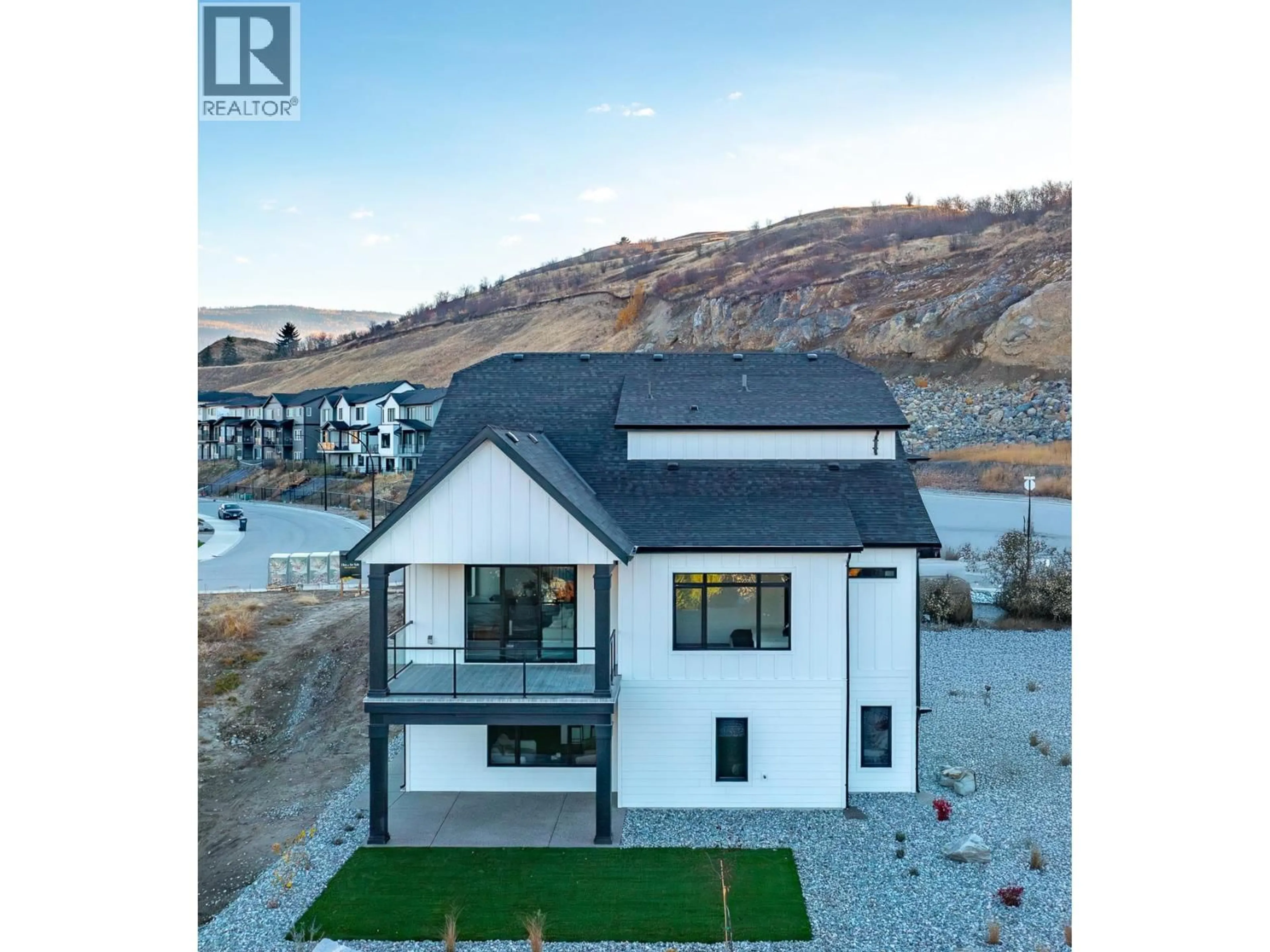 A pic from outside/outdoor area/front of a property/back of a property/a pic from drone, water/lake/river/ocean view for 195 SARSONS DRIVE, Coldstream British Columbia V1B2H8