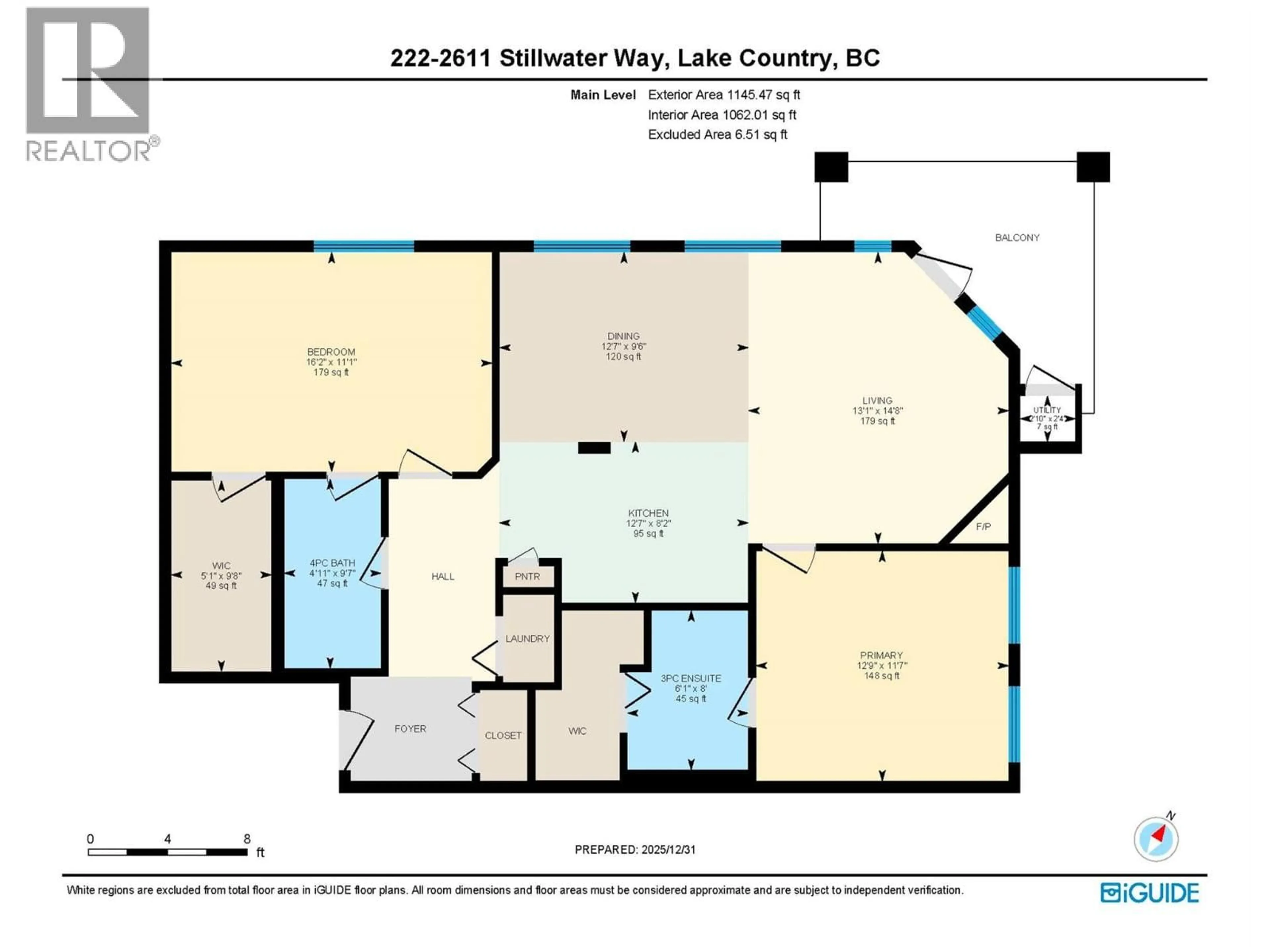 Floor plan for 222 - 2611 STILLWATER WAY, Lake Country British Columbia V4V2R3
