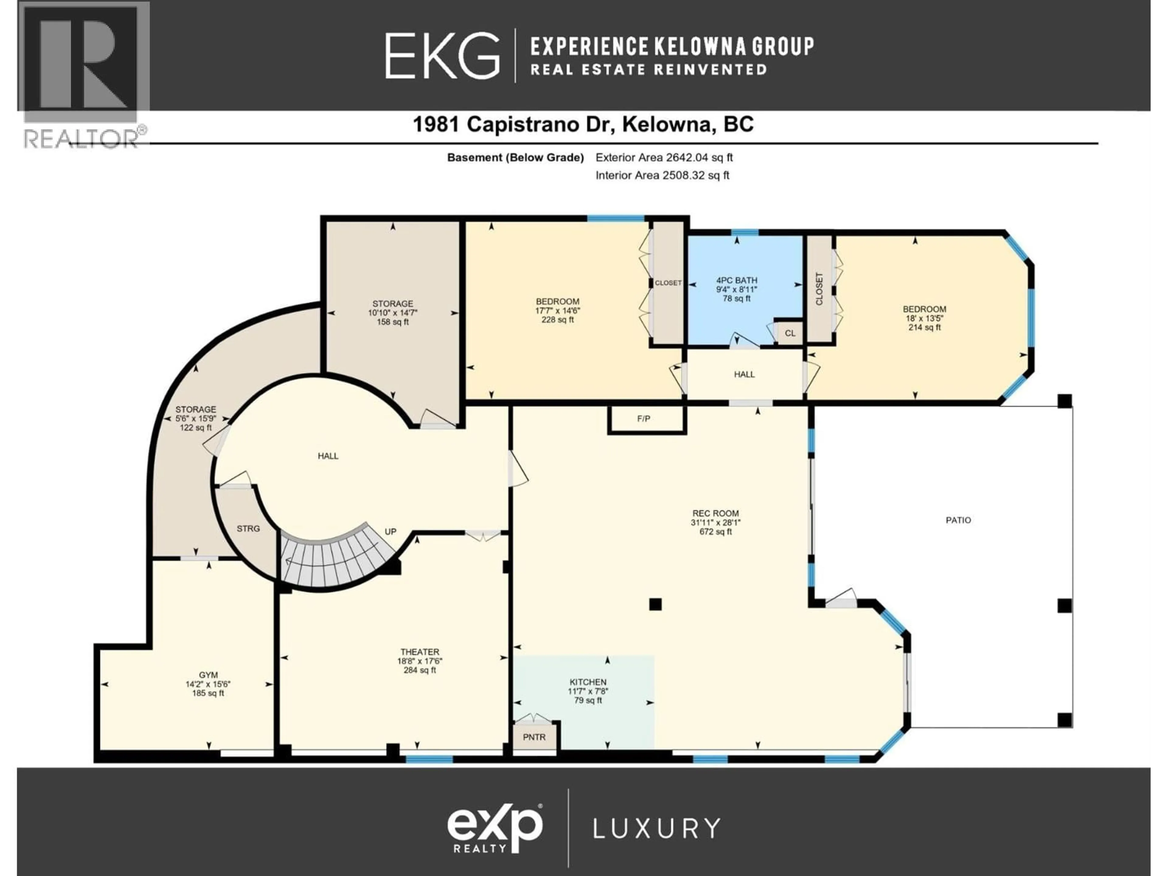 Floor plan for 1981 CAPISTRANO DRIVE, Kelowna British Columbia V1V2N1