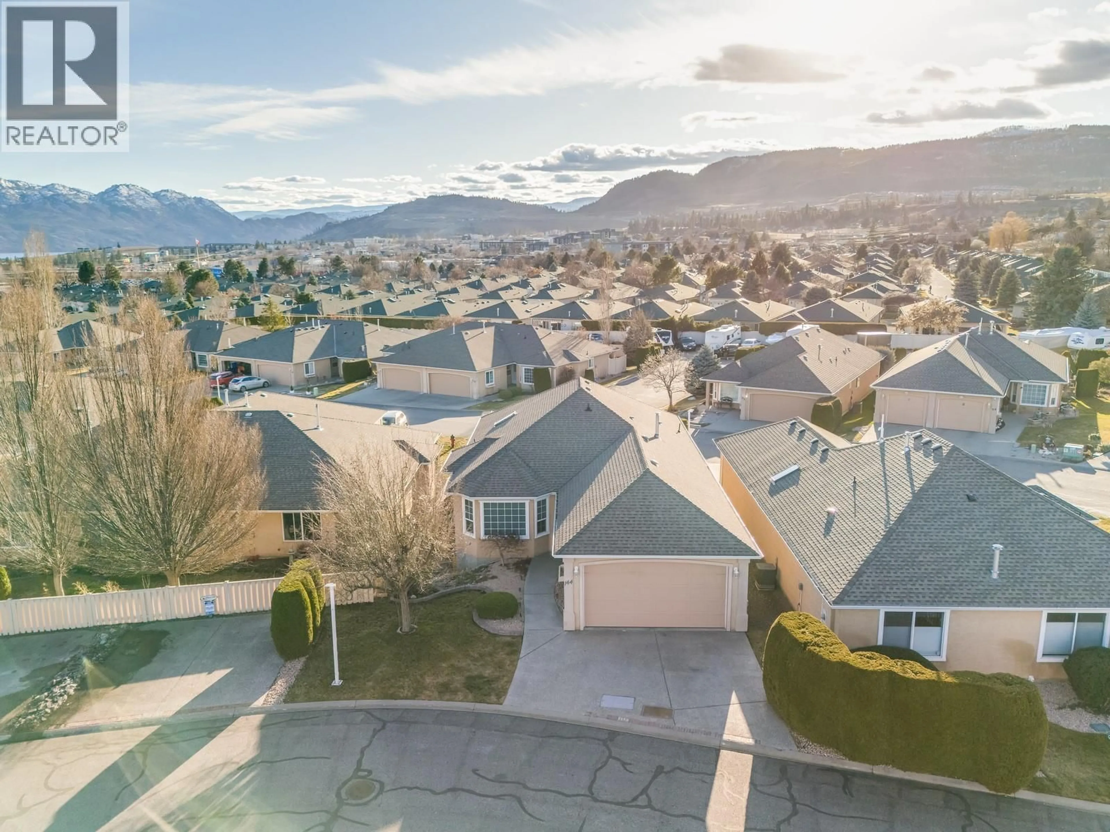 A pic from outside/outdoor area/front of a property/back of a property/a pic from drone, mountain view for 144 - 2250 LOUIE DRIVE, Westbank British Columbia V4T2M6