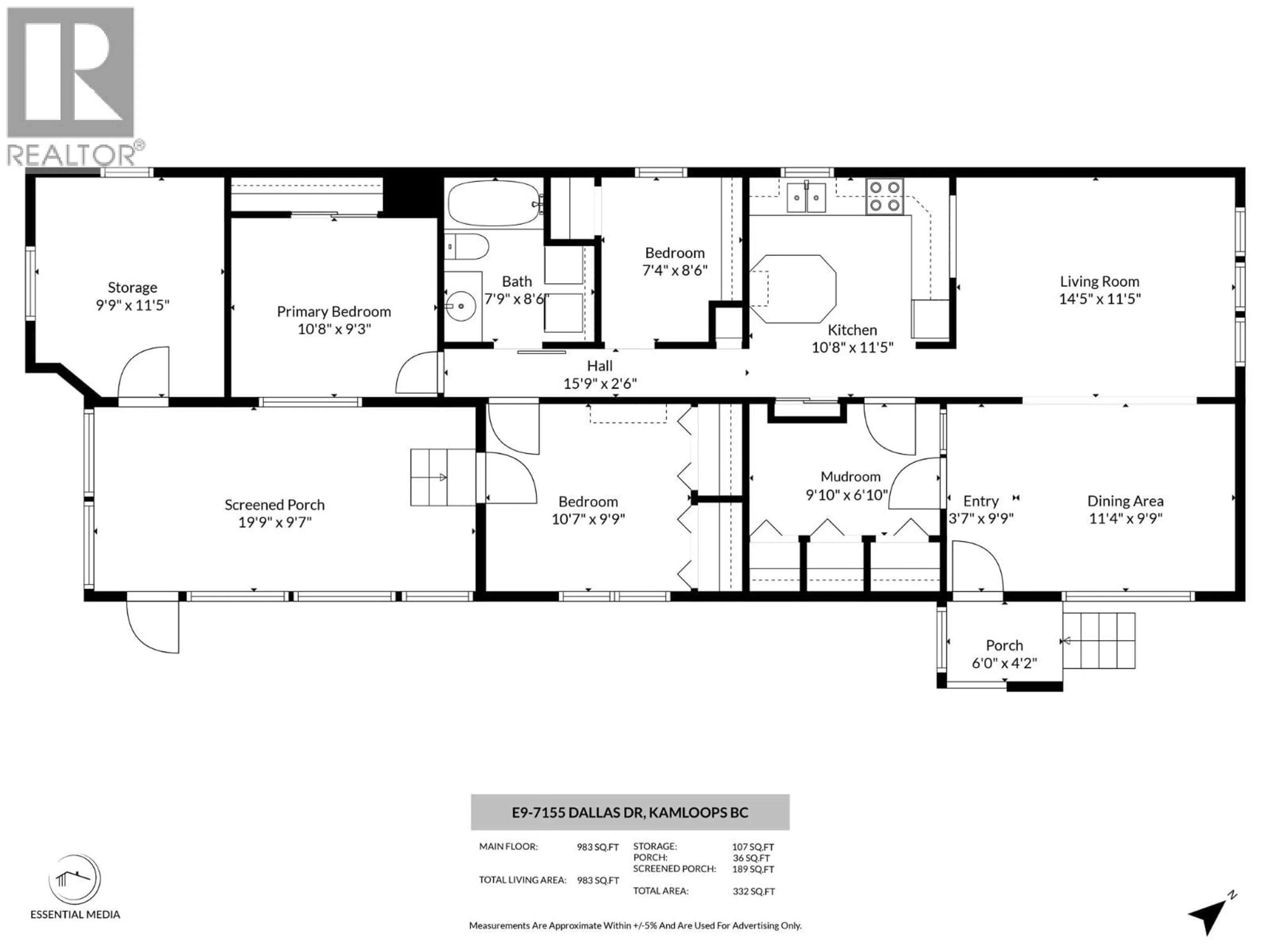Floor plan for E9 - 7155 DALLAS DRIVE, Kamloops British Columbia V2C4T1