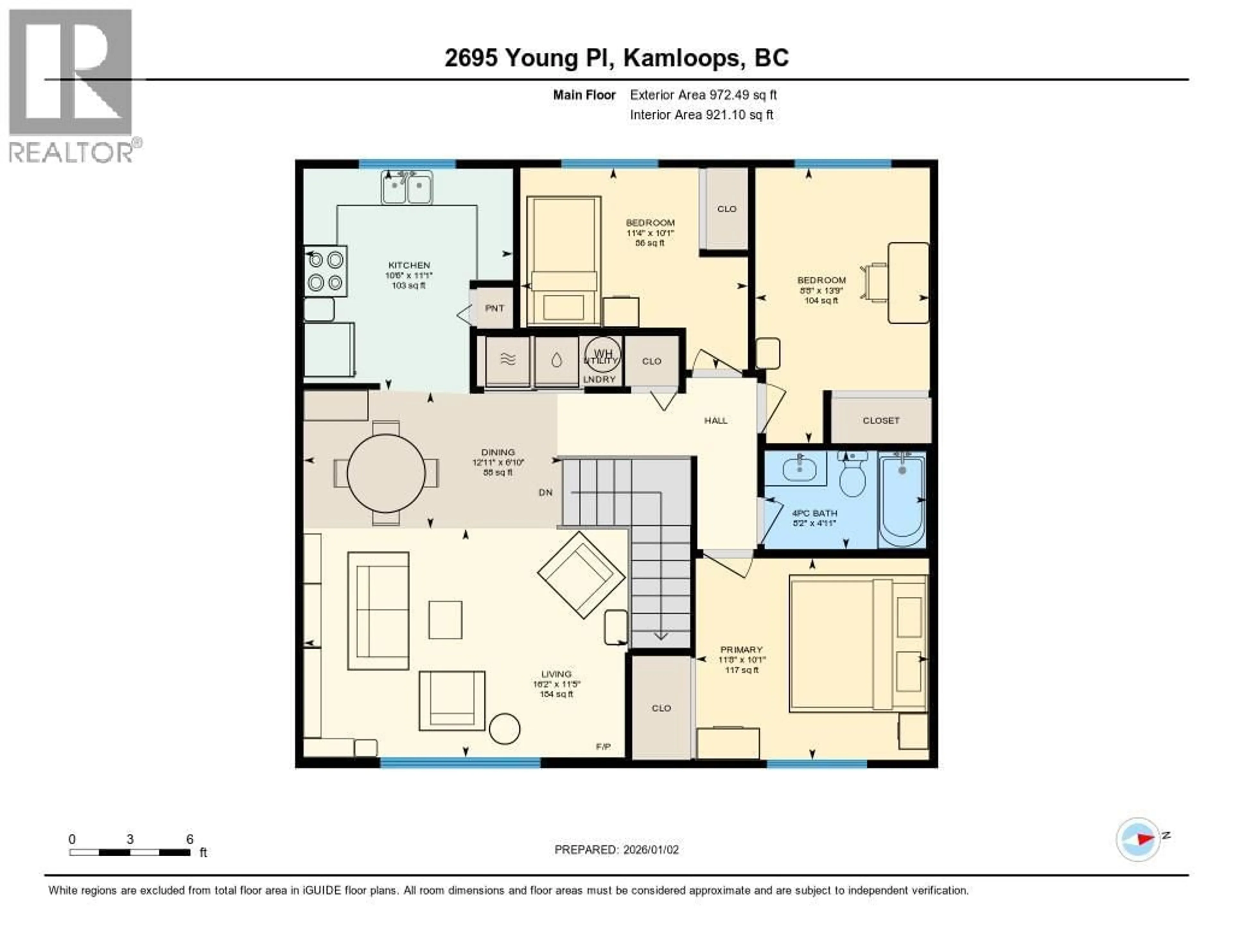 Floor plan for 2695 YOUNG PLACE, Kamloops British Columbia V2B8A4