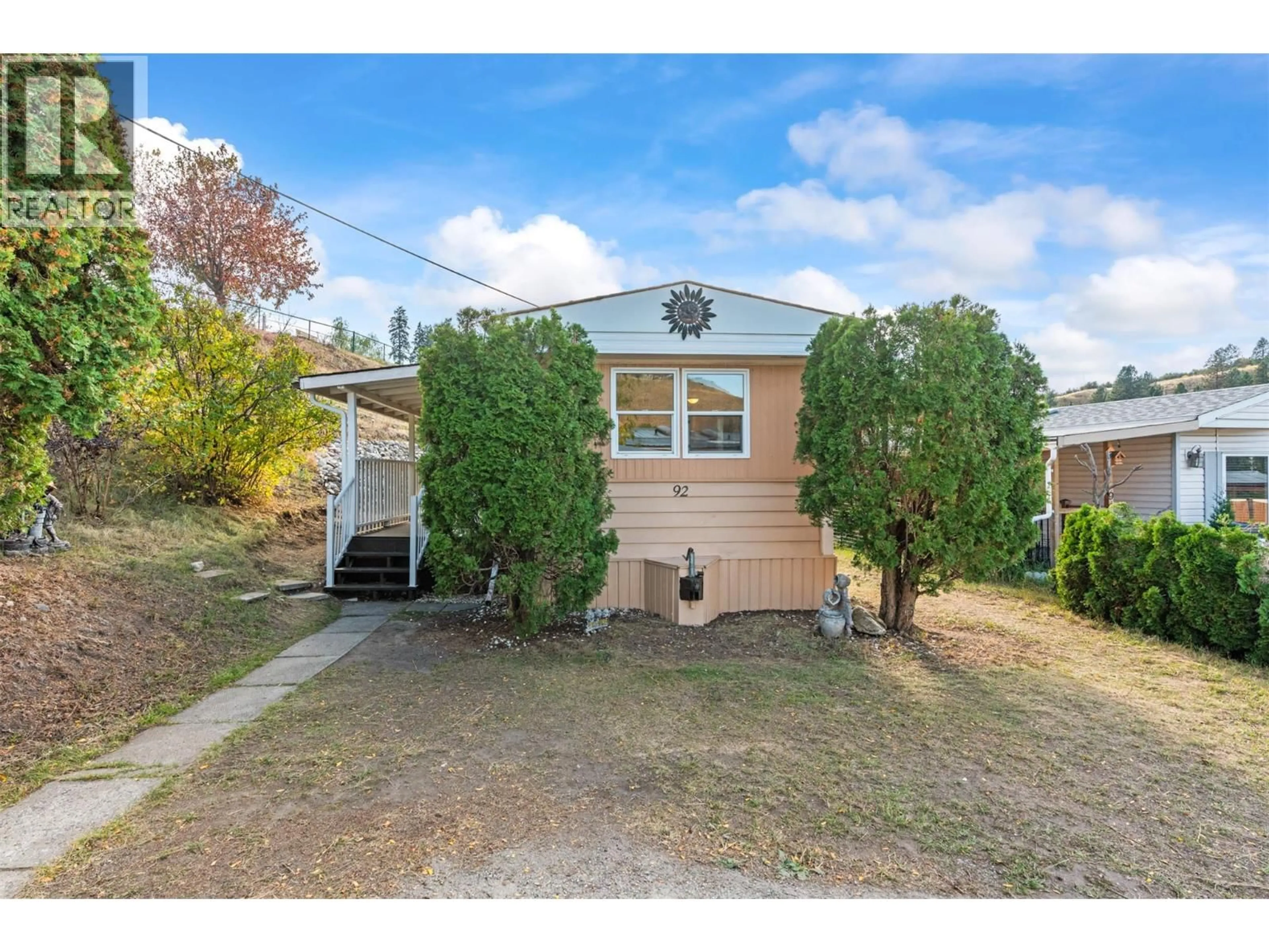 A pic from outside/outdoor area/front of a property/back of a property/a pic from drone, street for 92 - 15401 KALAMALKA ROAD, Coldstream British Columbia V1B1Z3